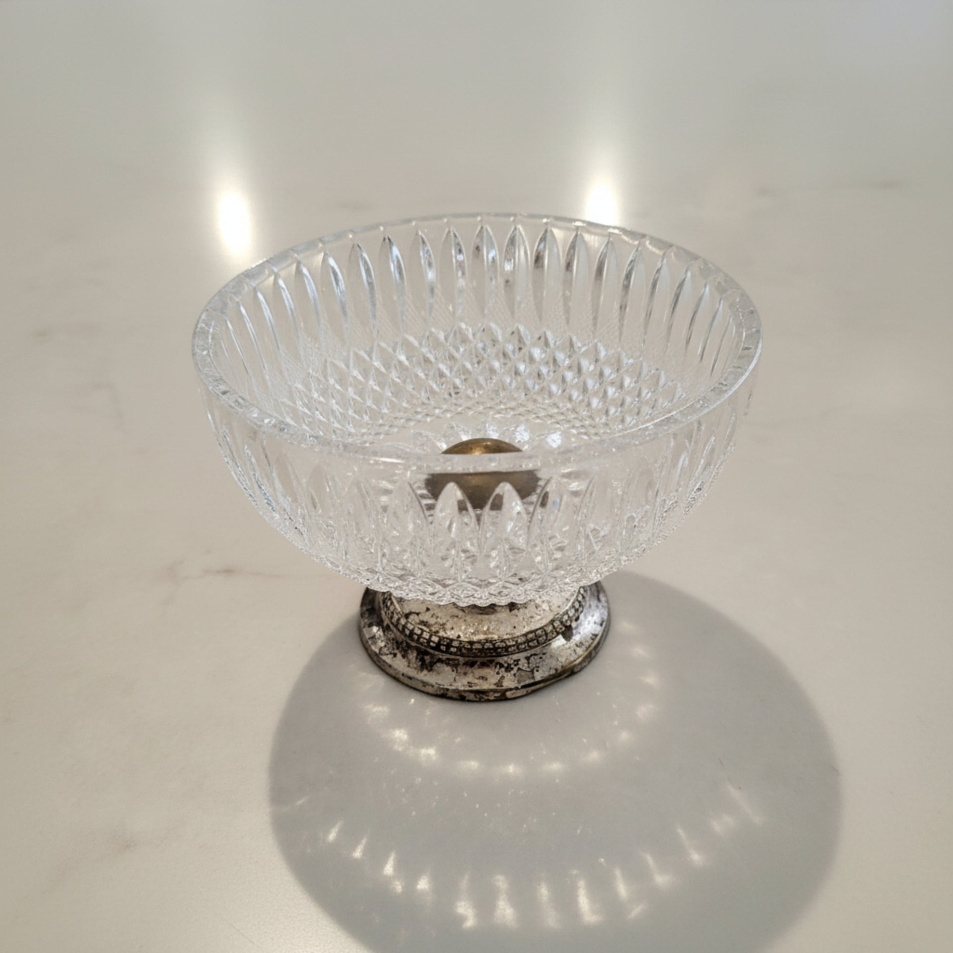 Vintage Crystal Footed Bowl - from Paris