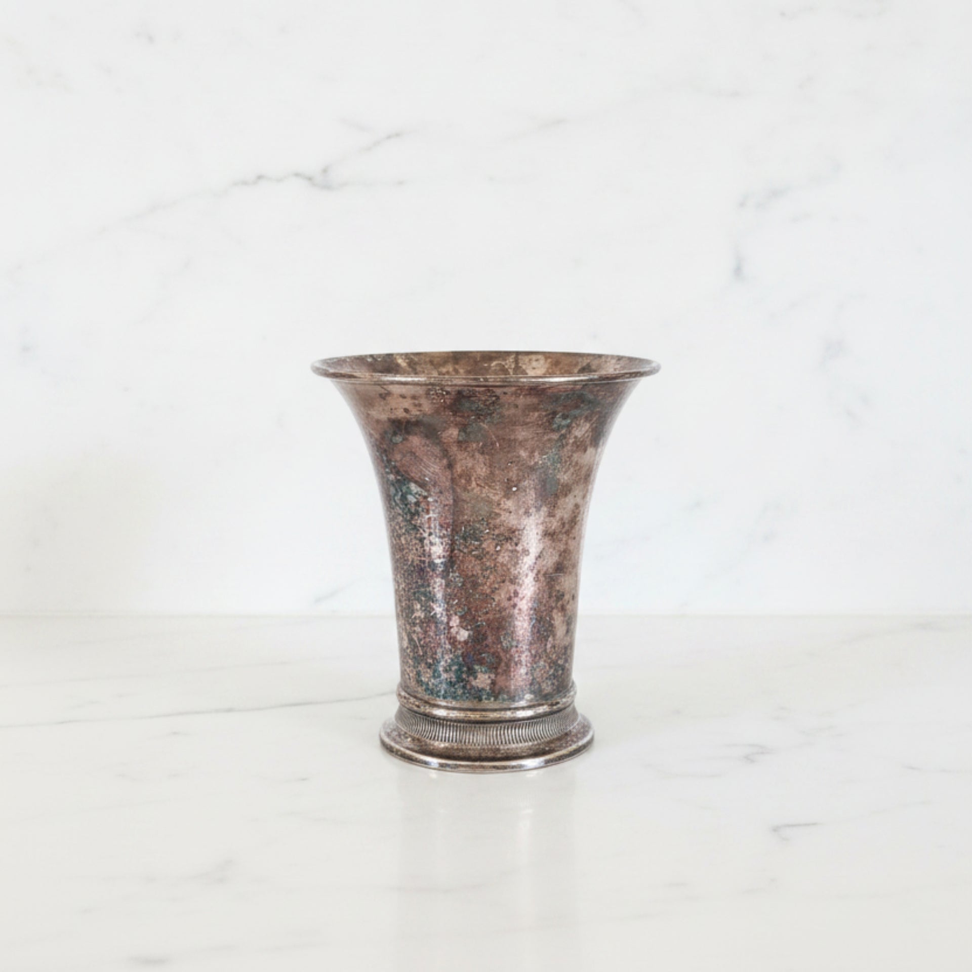 Vintage Flared Silver Vase - from Paris