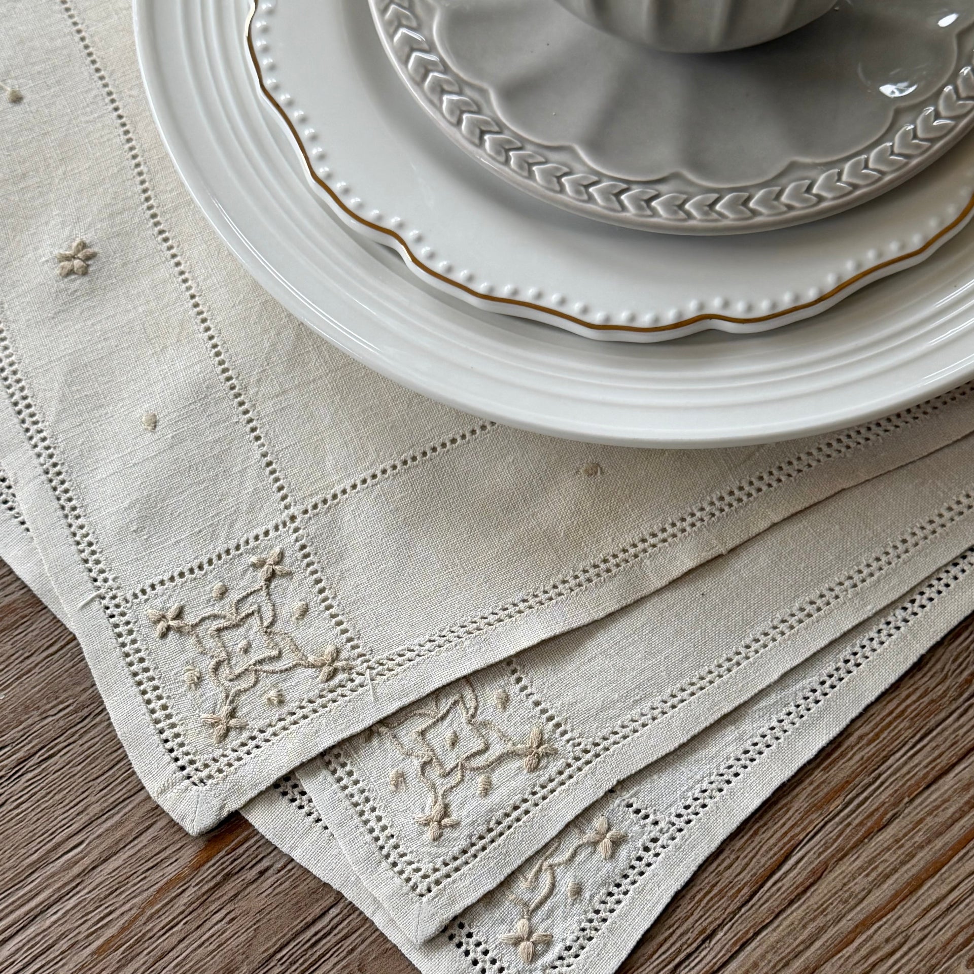 Vintage French Linen Placemat - from Paris