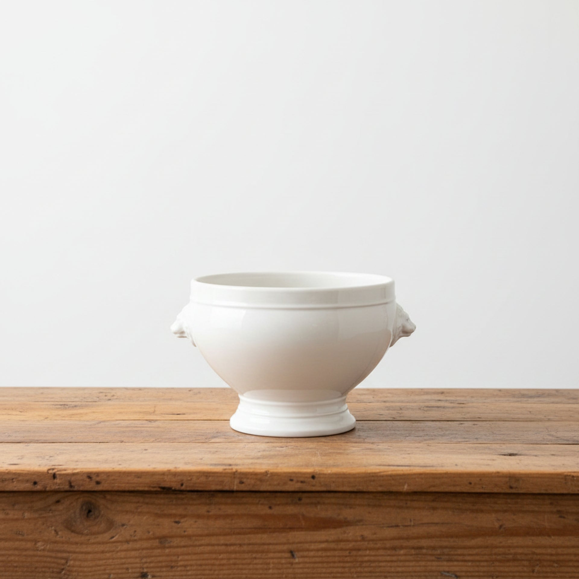 Vintage French Lion Head White Tureen - from Paris