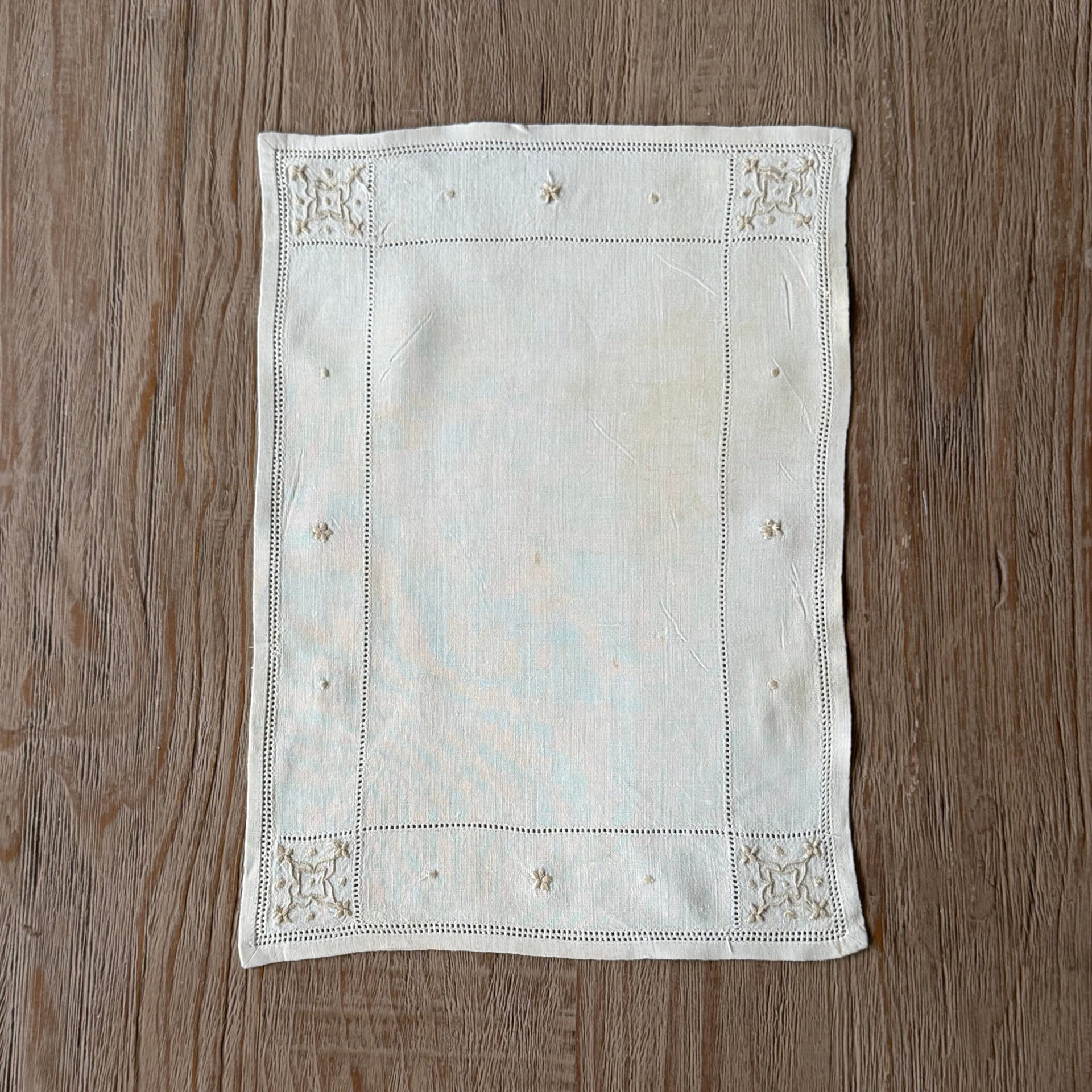 Vintage French Linen Placemat - from Paris