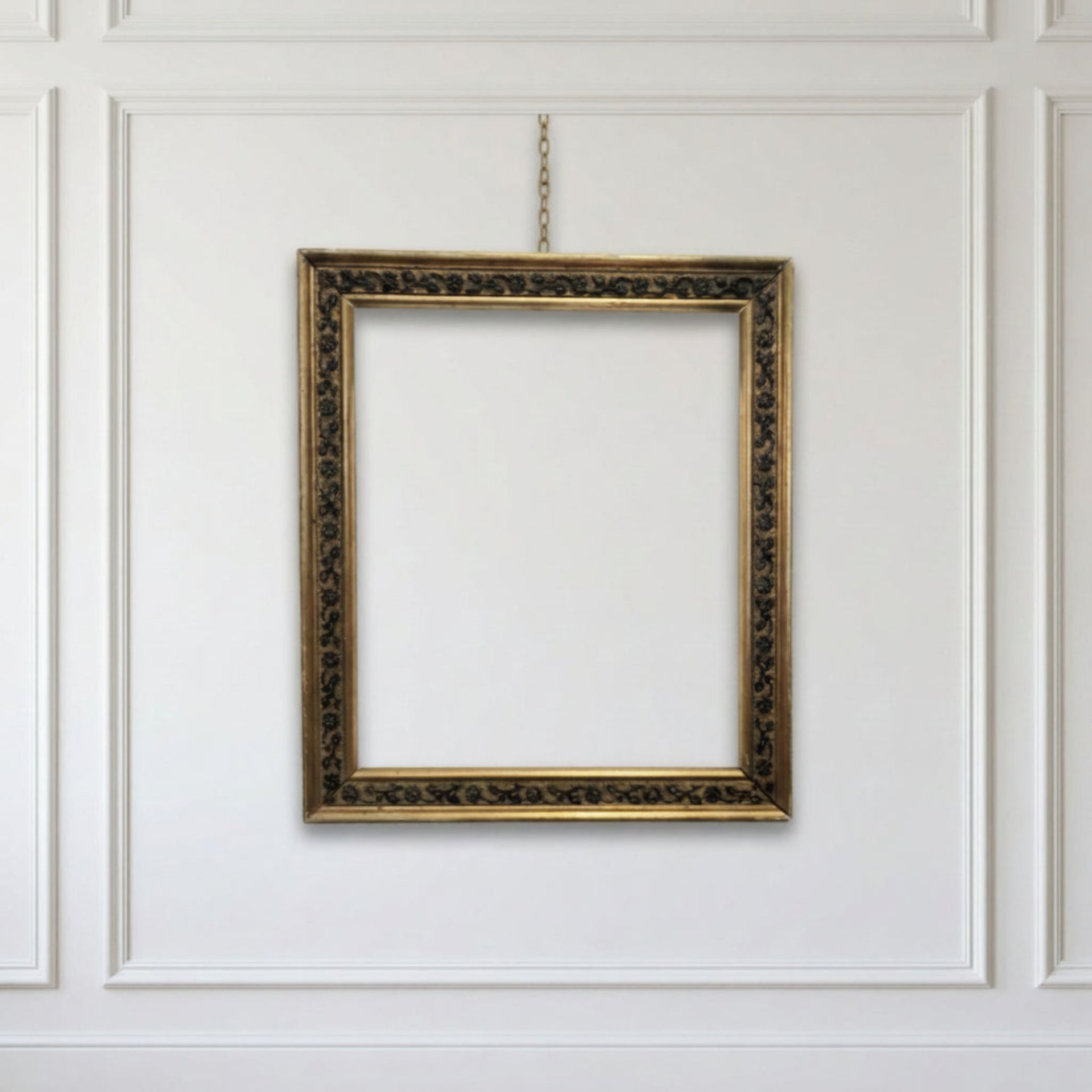Vintage Gilt Wooden Frame with Floral Detail - from Paris
