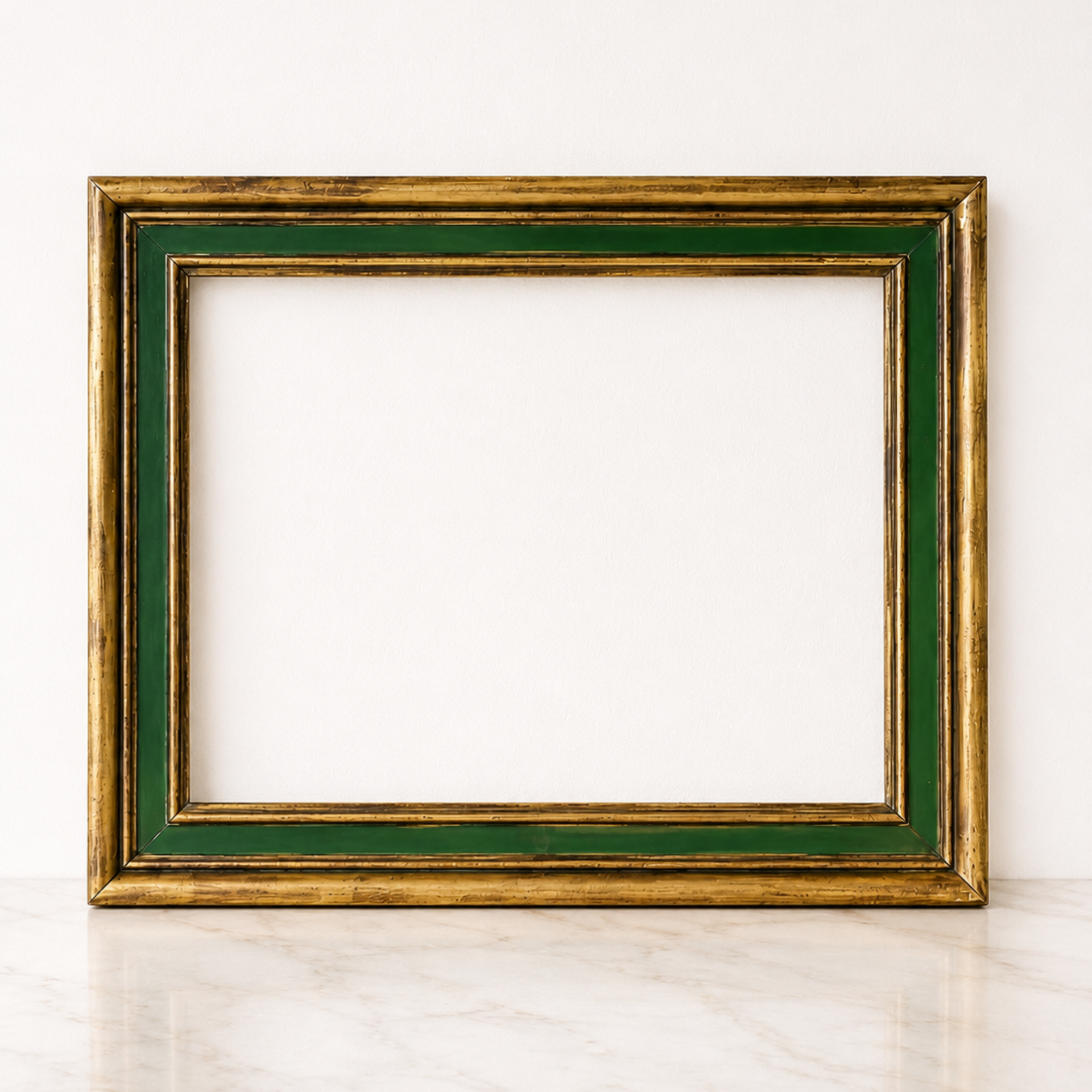 Vintage Green and Gold Picture Frame - from Paris