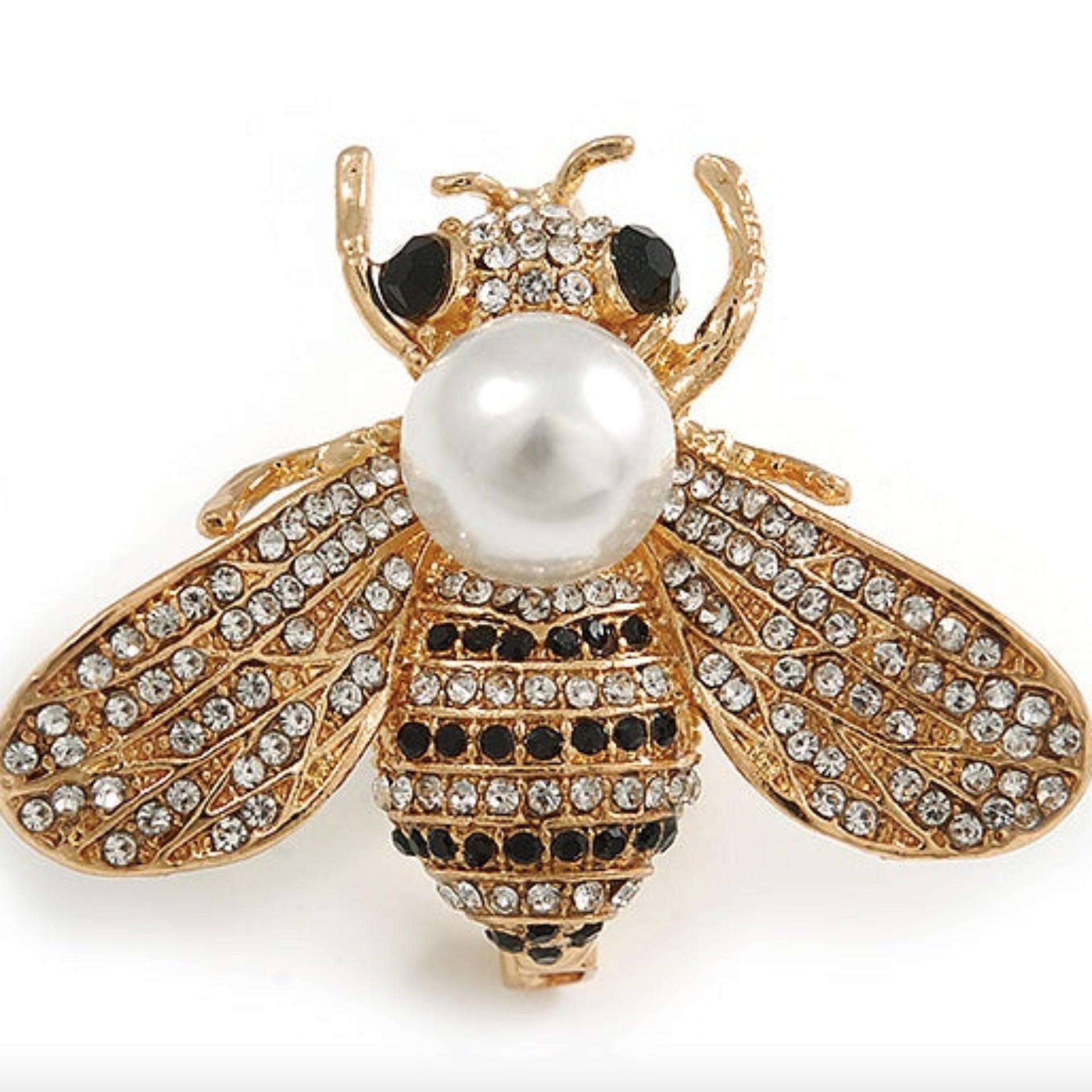 Vintage Inspired Pearl Bee Brooch