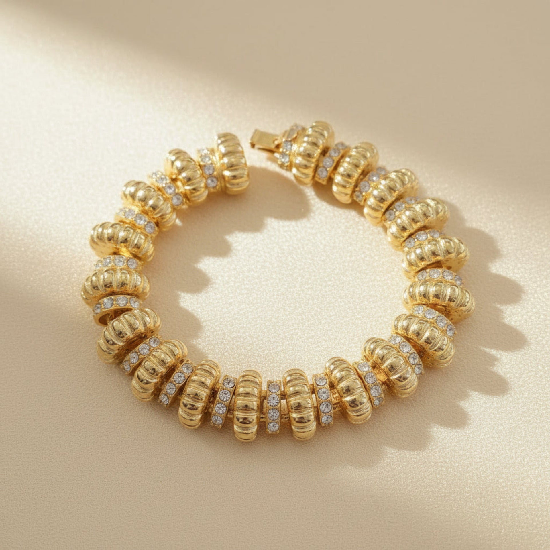 Vintage JBK Ribbed Link Bracelet