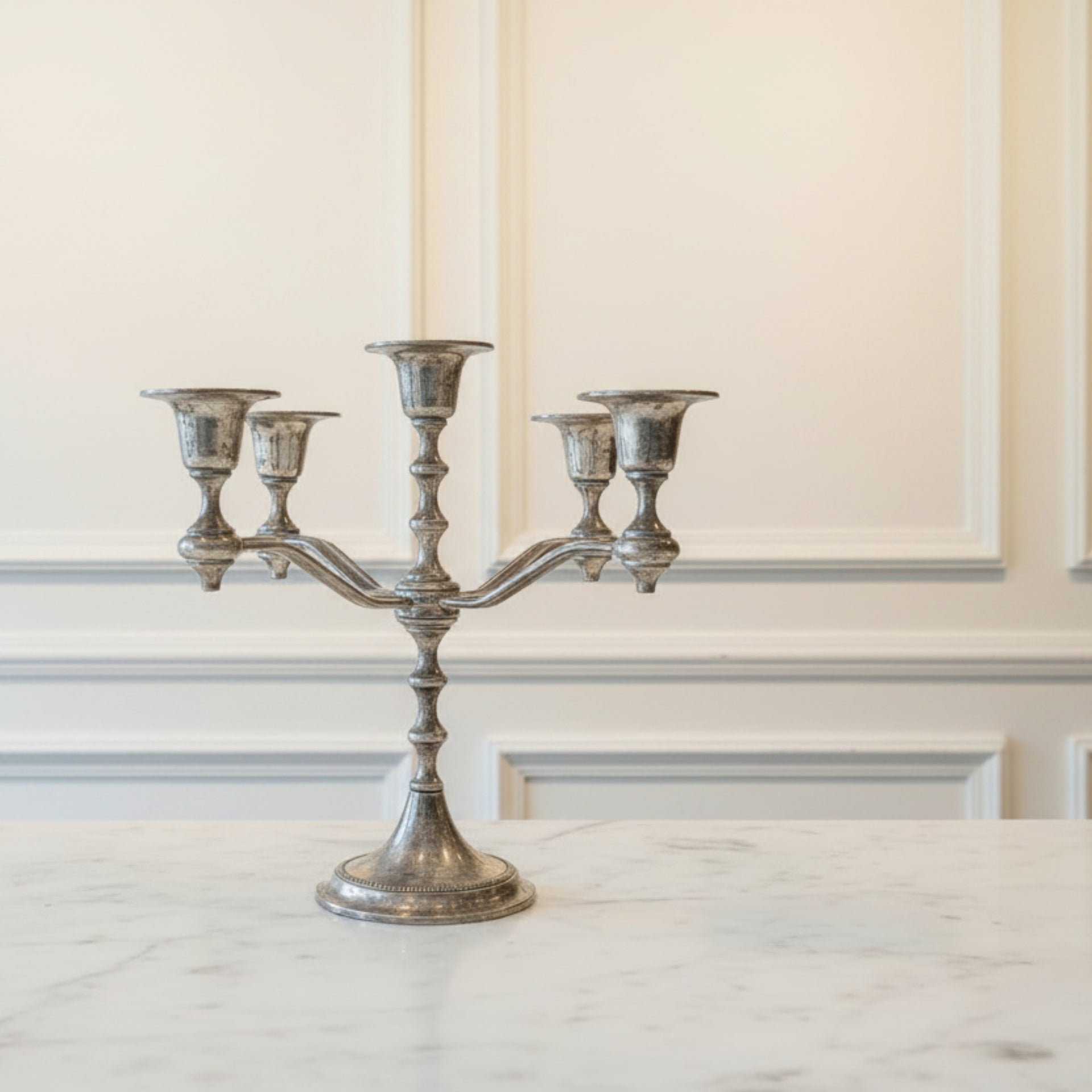 Vintage Silver-Plated Five-Branch Candelabra - from Paris