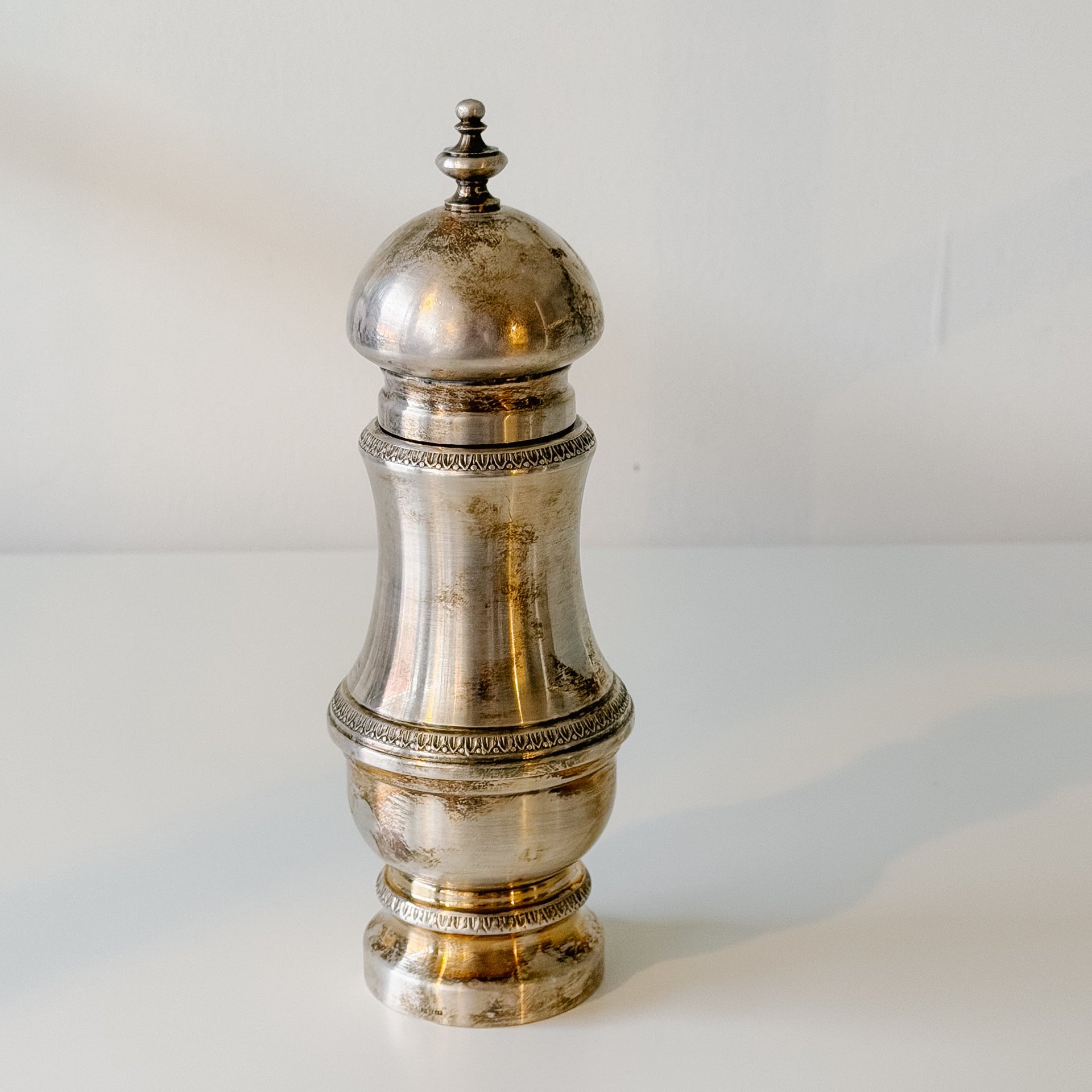 Vintage Silver-Plated Pepper Grinder - from Paris