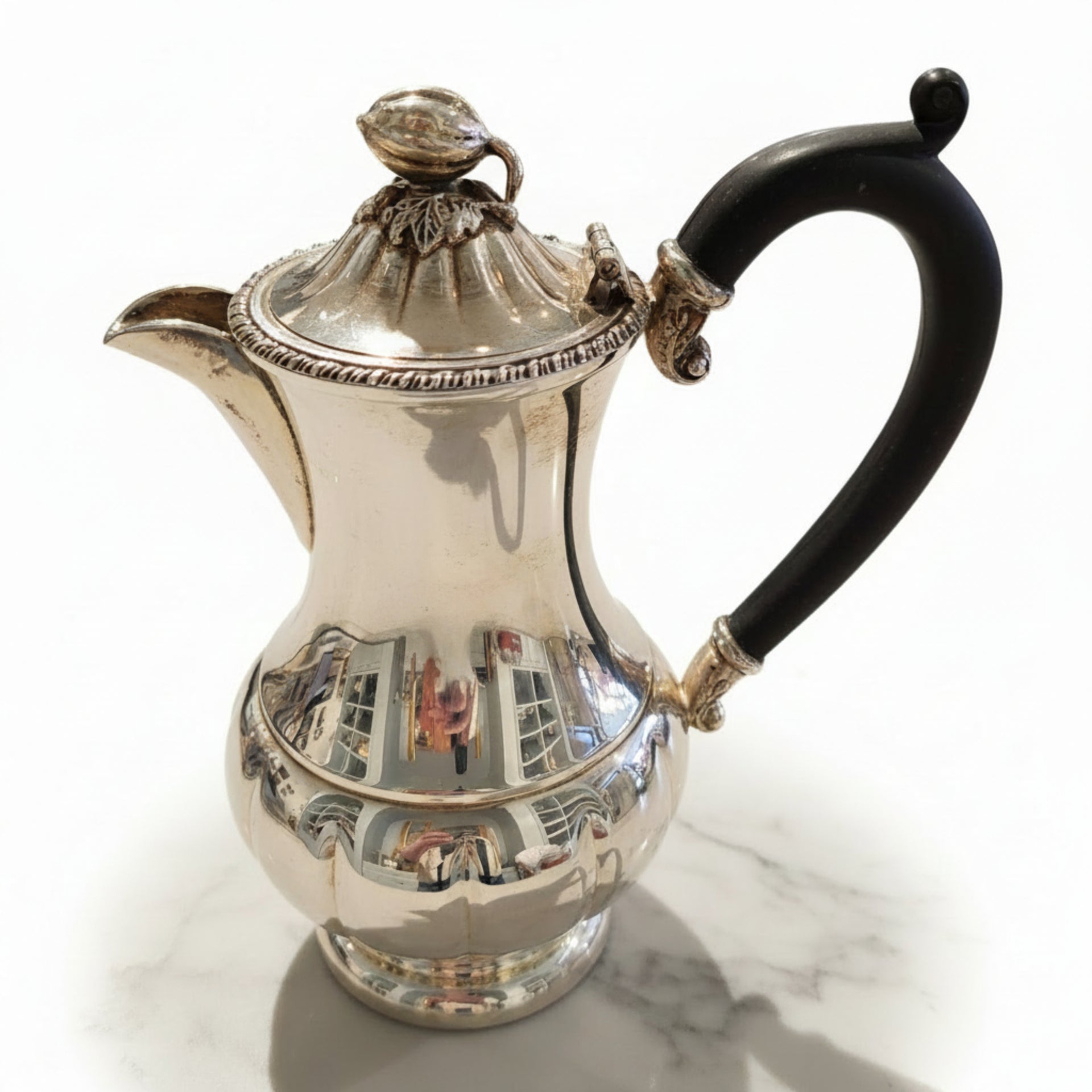 Vintage Silver Plated Scalloped Teapot