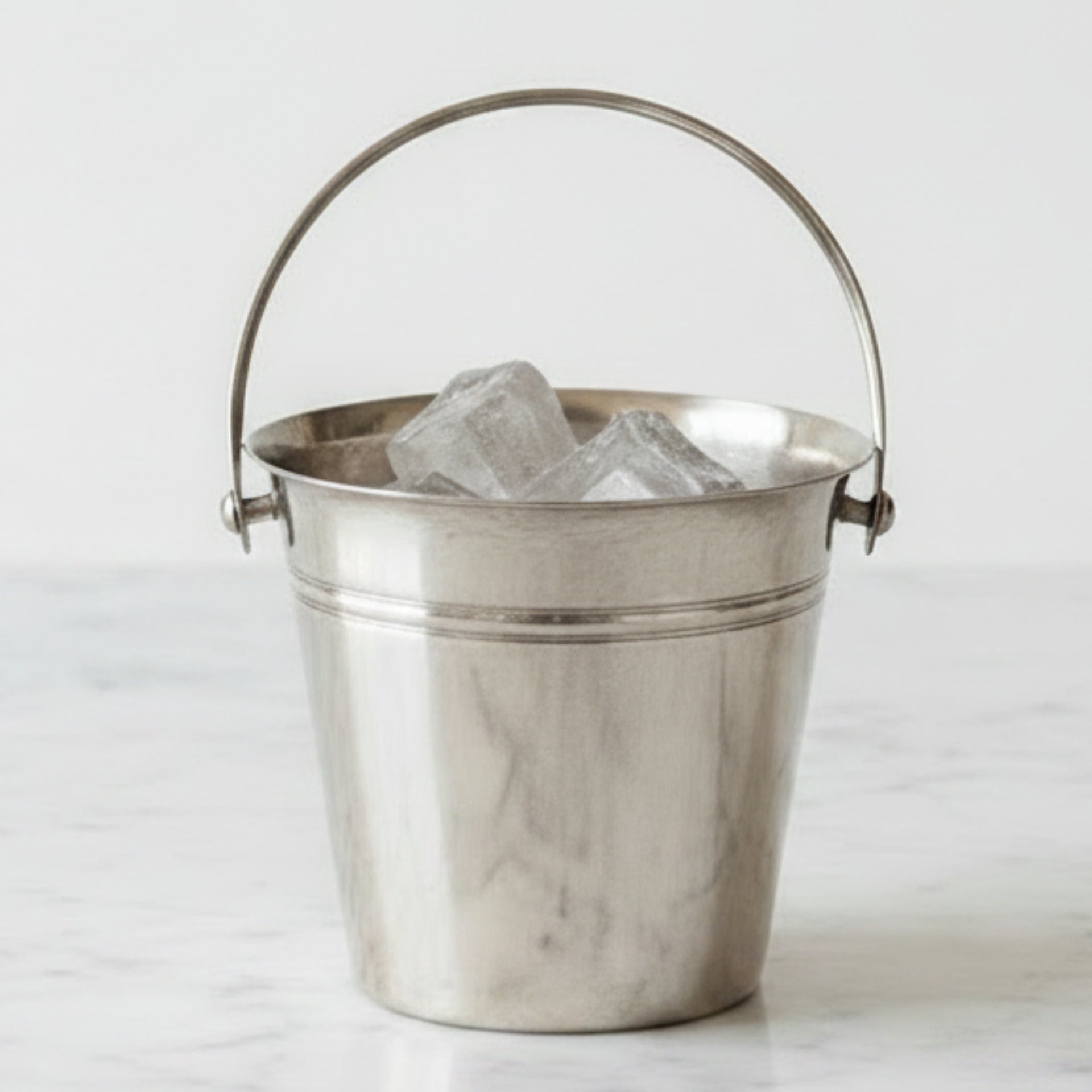 Vintage Small Stainless Steel Ice Bucket - from Paris
