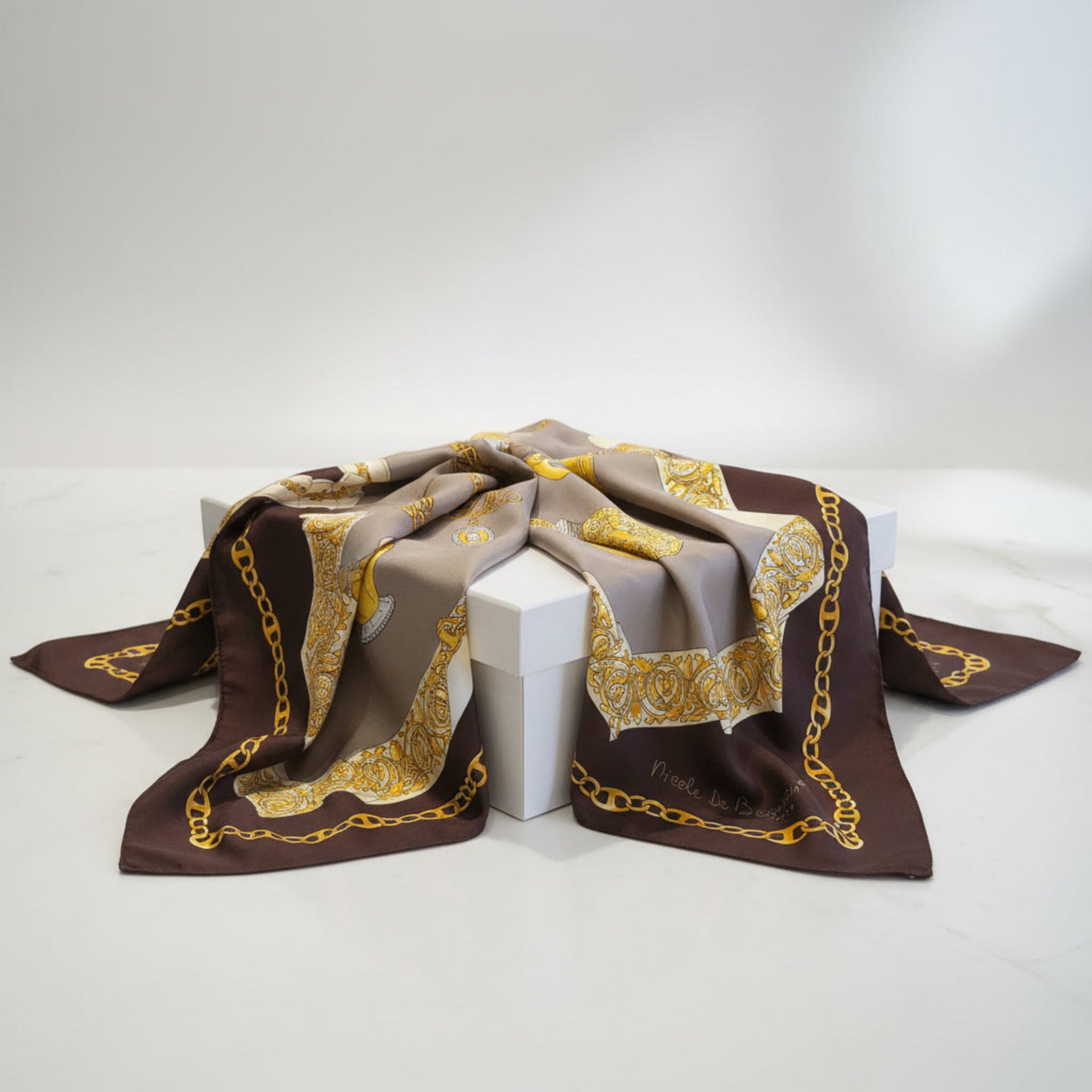 Vintage Nicole de Beauvoir Paris Scarf - from Paris