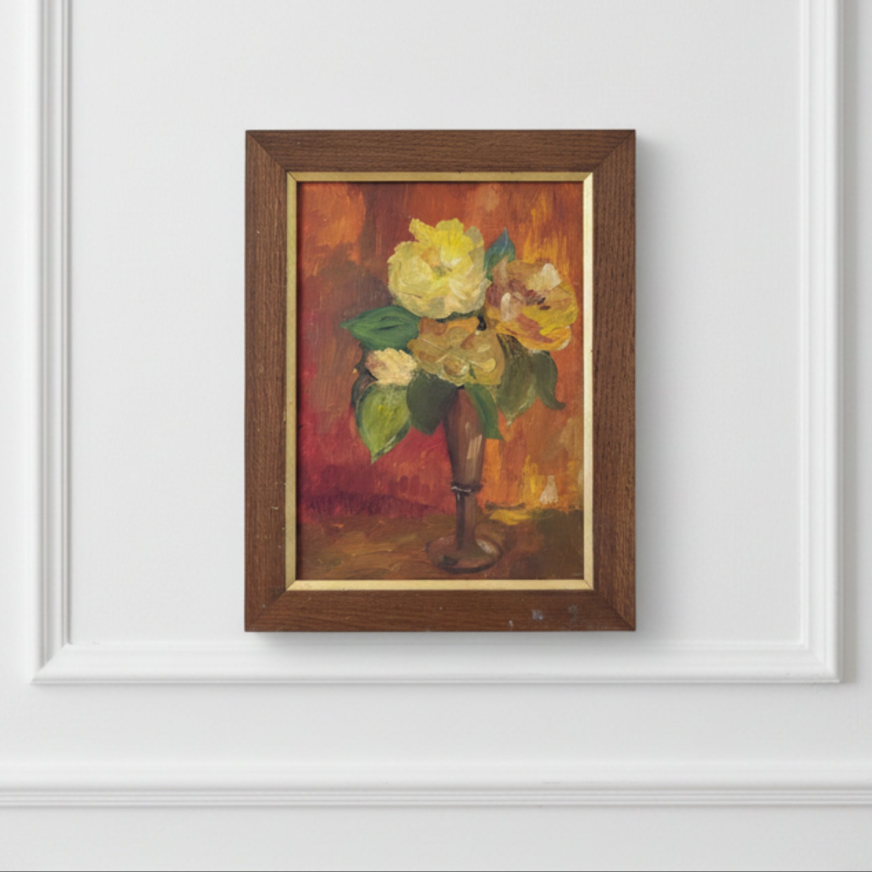 Vintage Yellow Florals on Canvas - from Paris