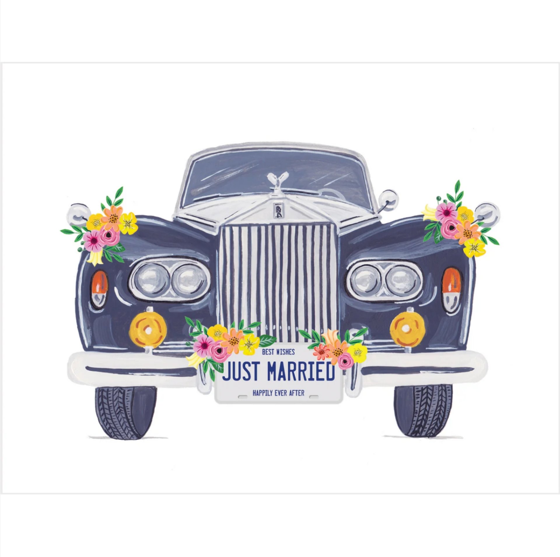 Paige & Willow - Just Married Car Card