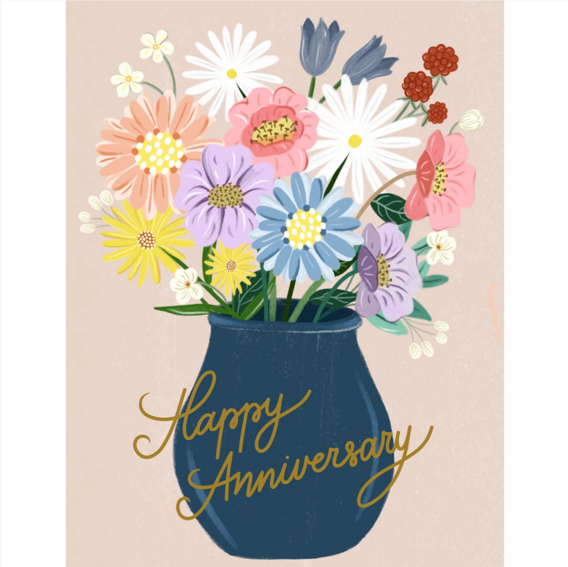 Paige & Willow Happy Anniversary Illustrated Card