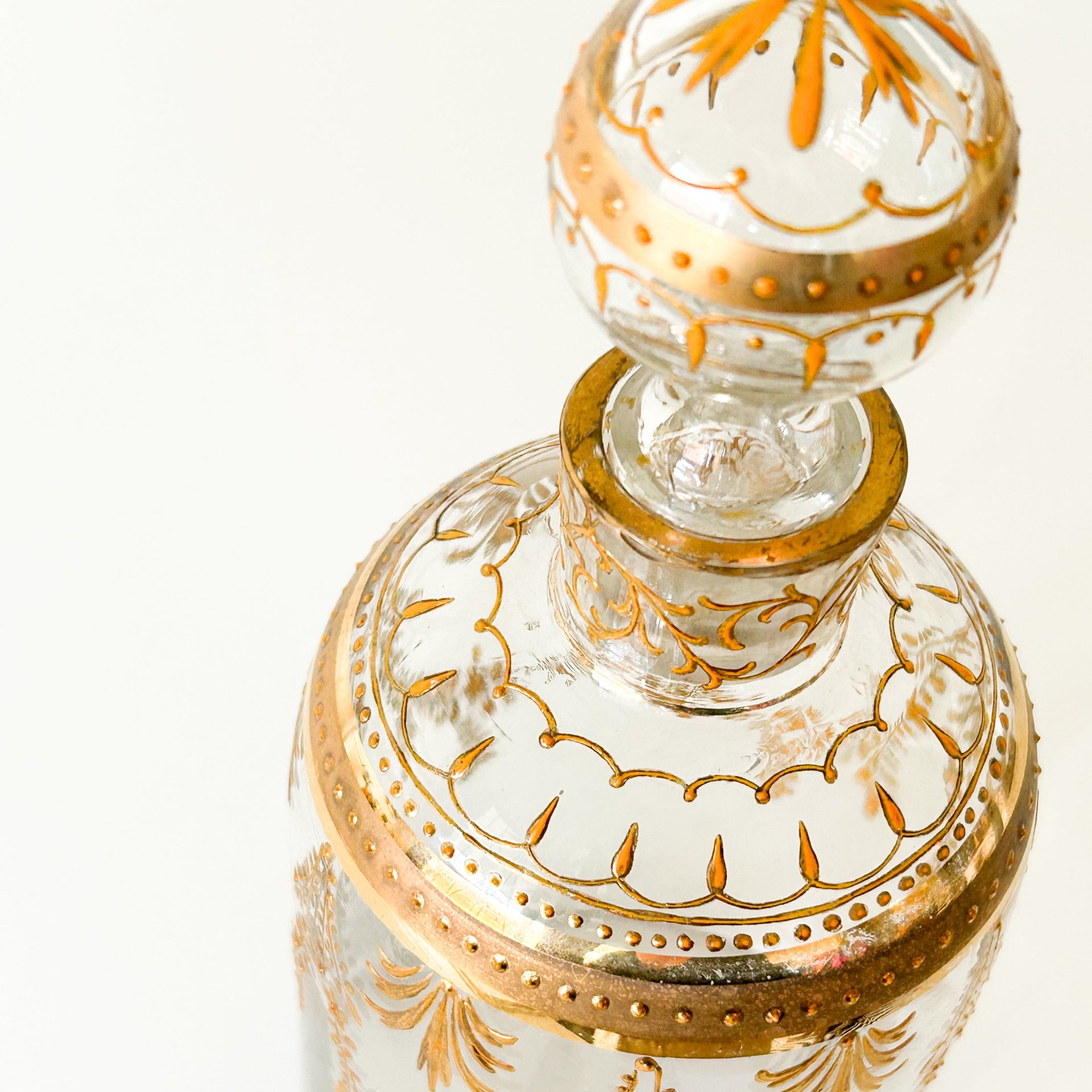 Antique Bohemian Hand Painted Jar -from Paris