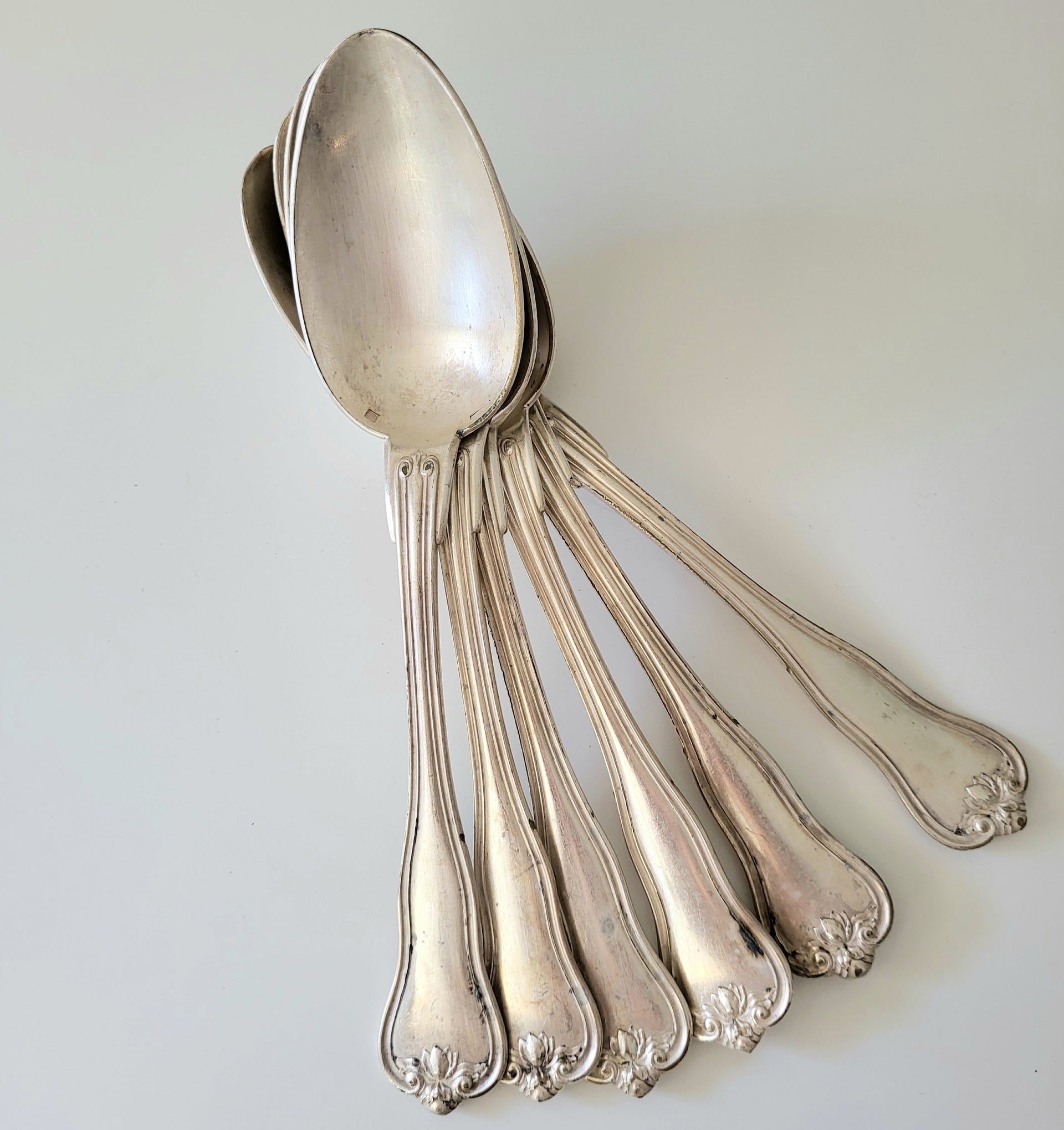 1900's American Silver Plated Soup Spoons - Set of 6