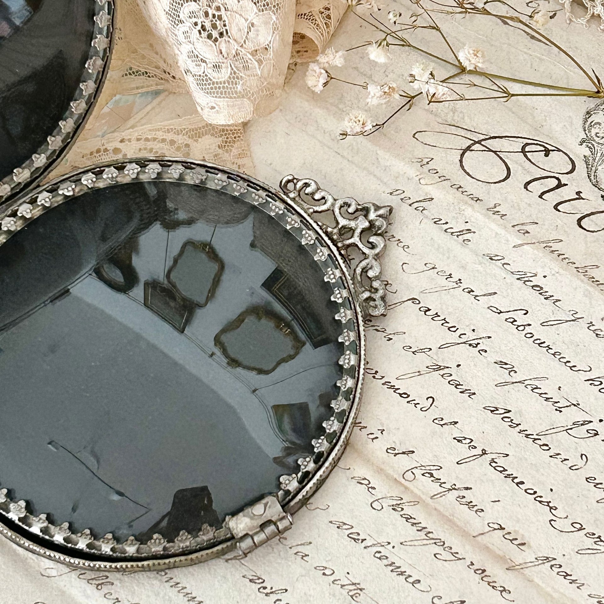 Antique Double Picture Frame - From Paris