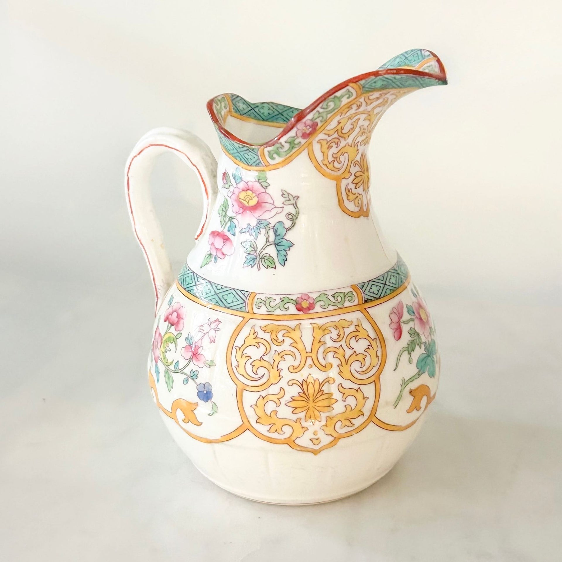 Antique Porcelain Minton Pitcher - from Paris