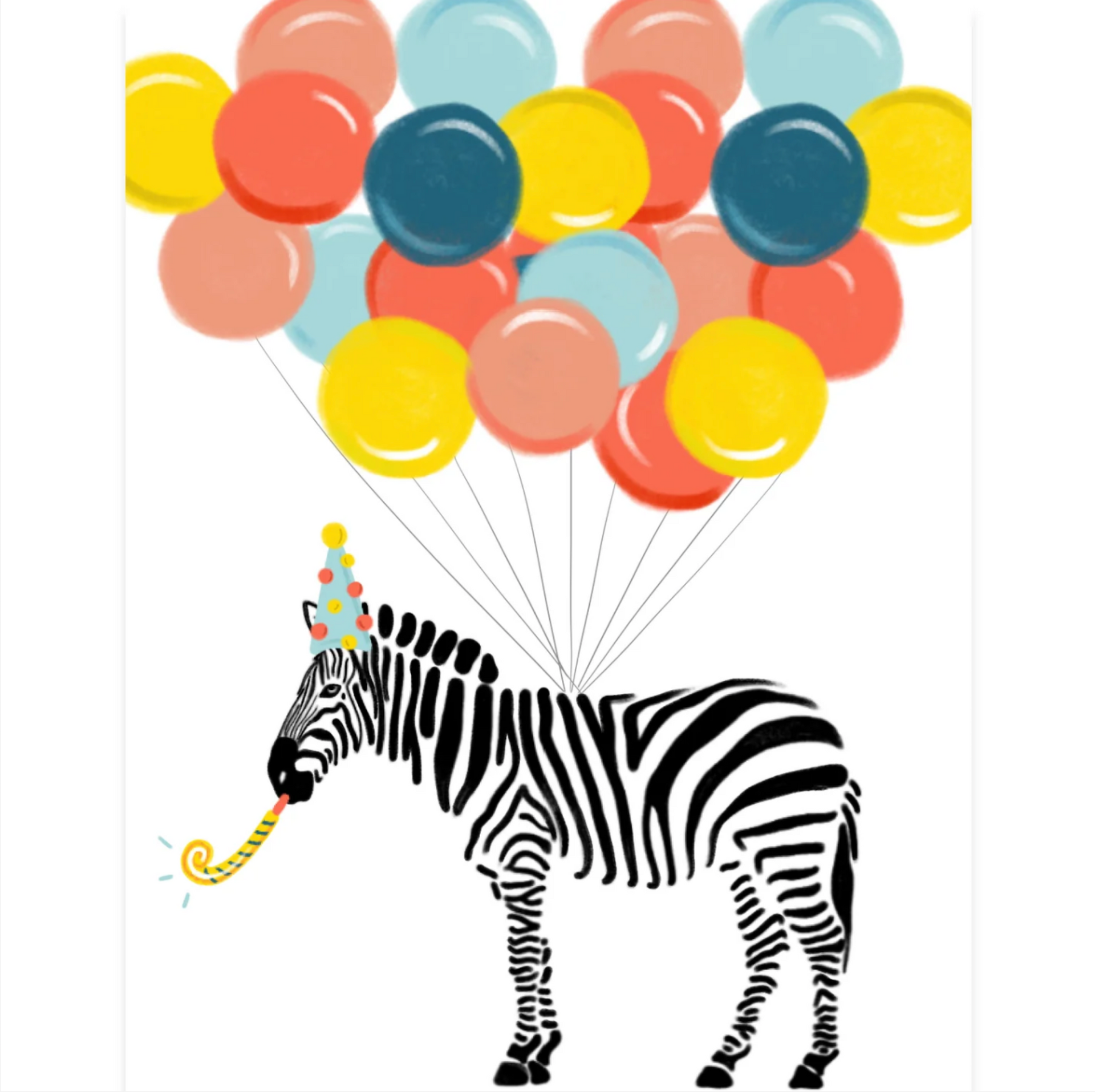 Paige & Willow Zebra Birthday Card
