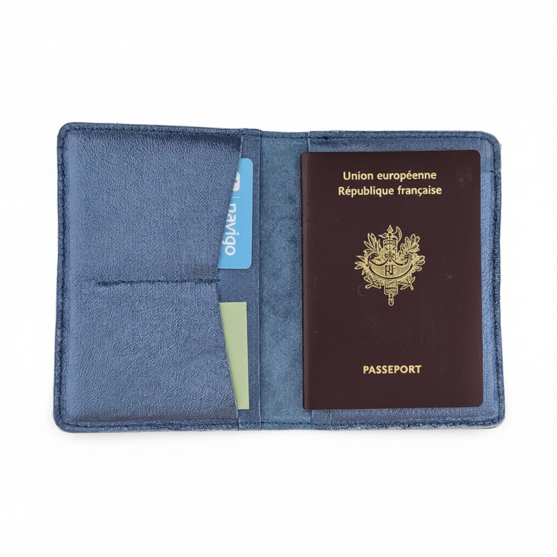 Leather Passport Holder- Black