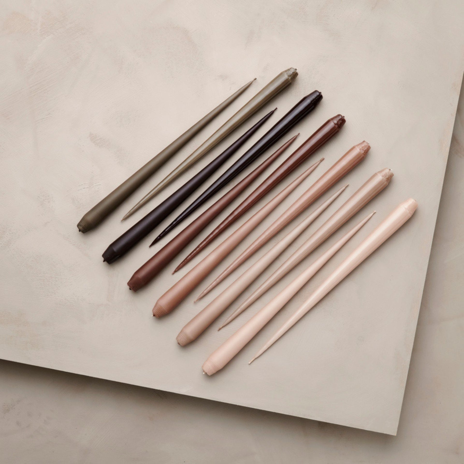 Ester & Erik Taper Candle Pair - Hazelnut