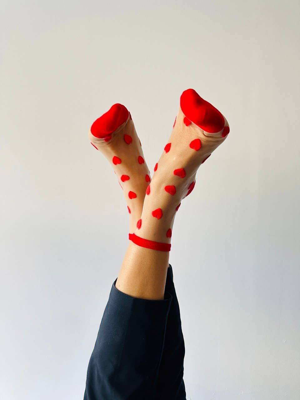 sockette  with red hearts