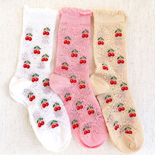 Ellison+Young - Cherry Vibe Lovely Socks