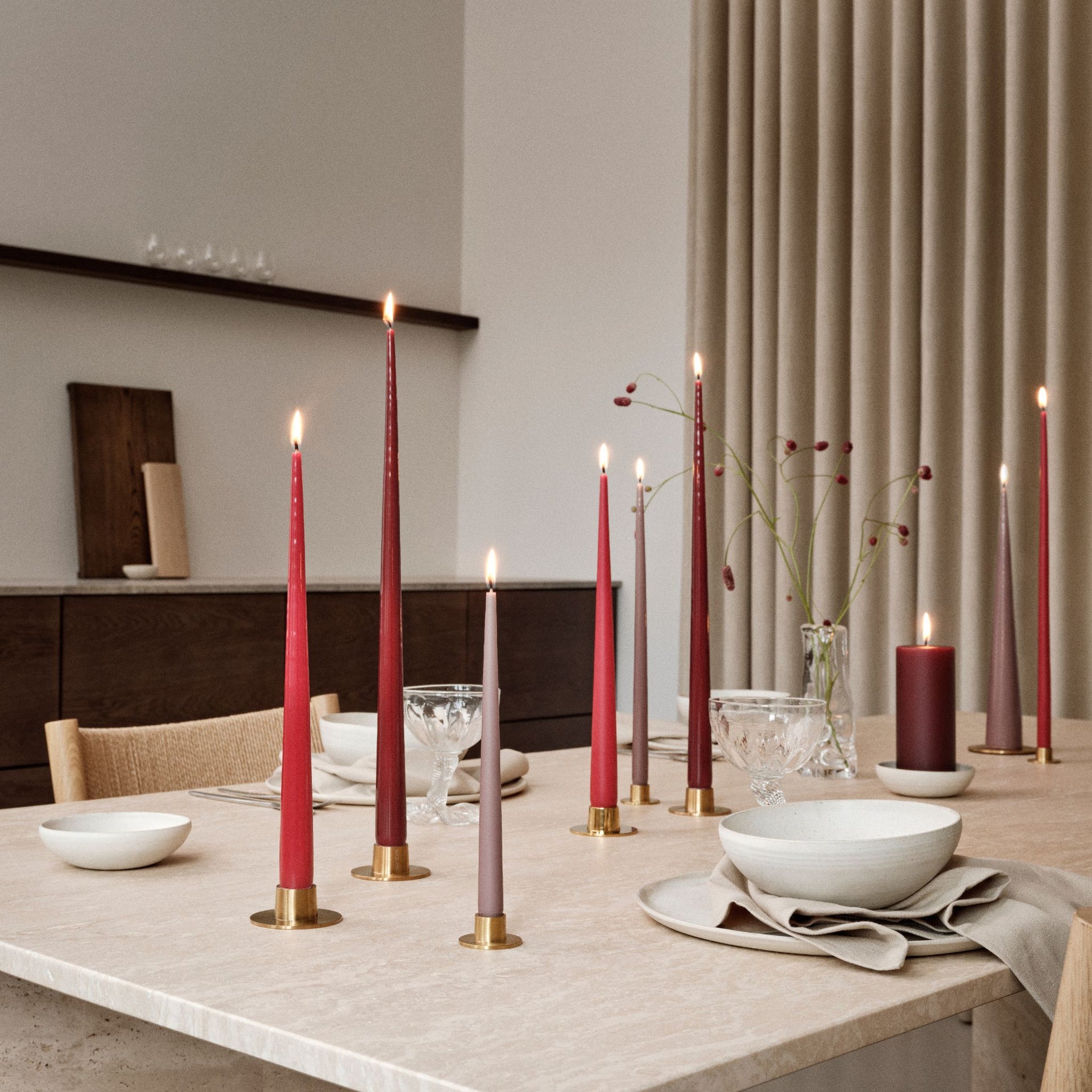 Ester & Erik Cone Candle Matte - Deep Wine