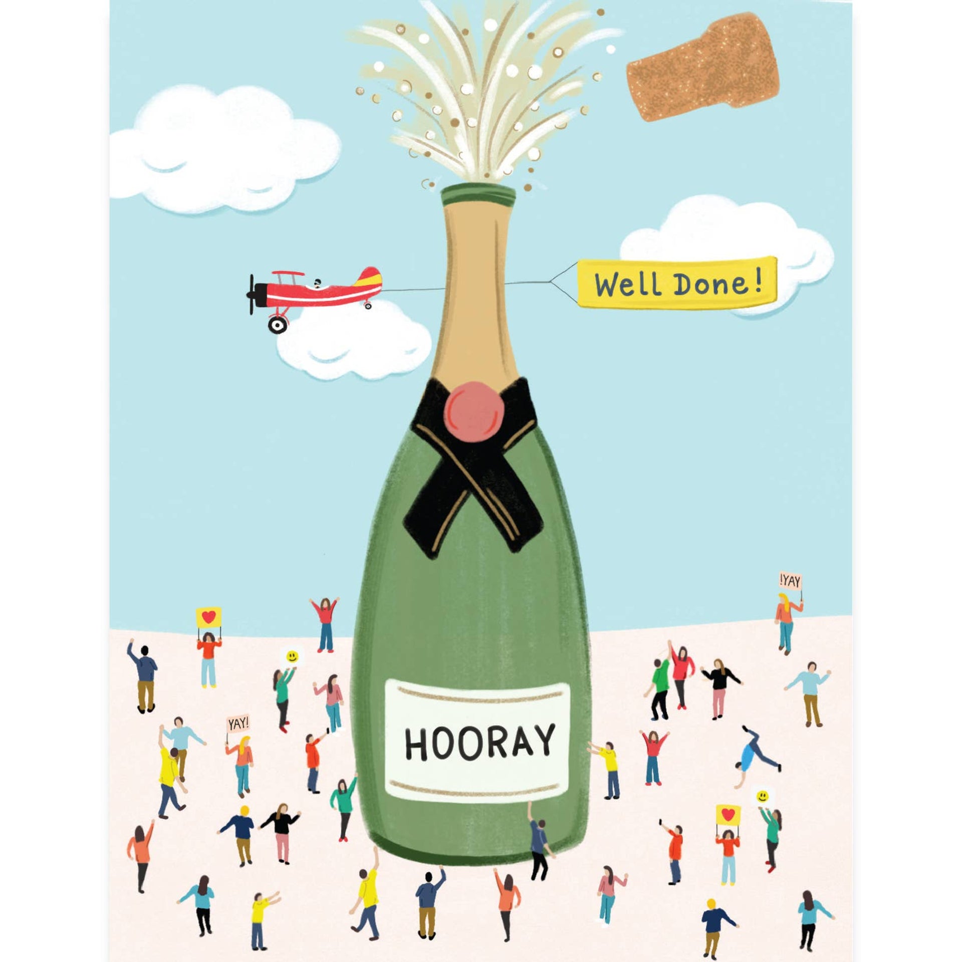 Paige & Willow - Hooray Champagne Card