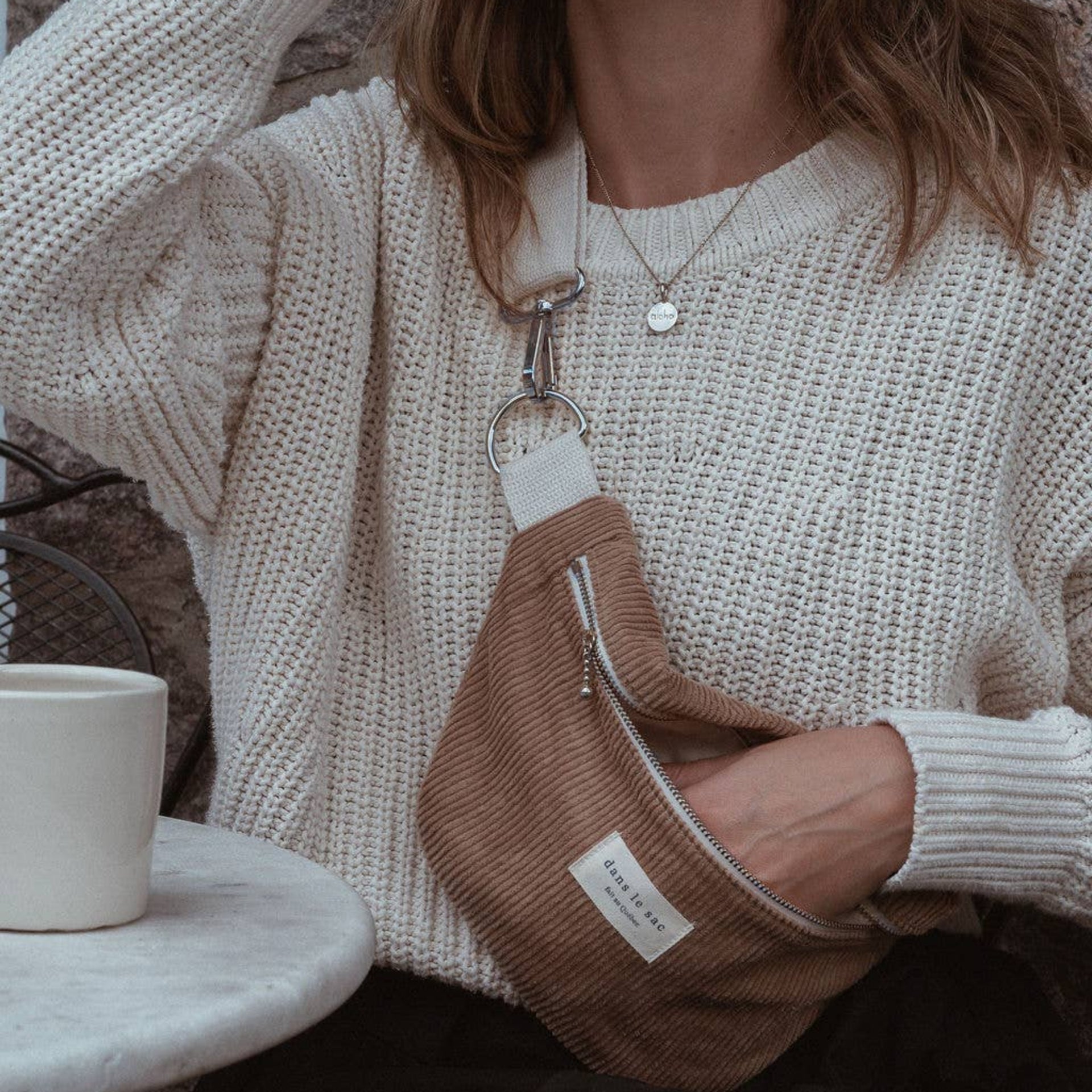 Dans Le Sac Corduroy Belt Bag - Dune