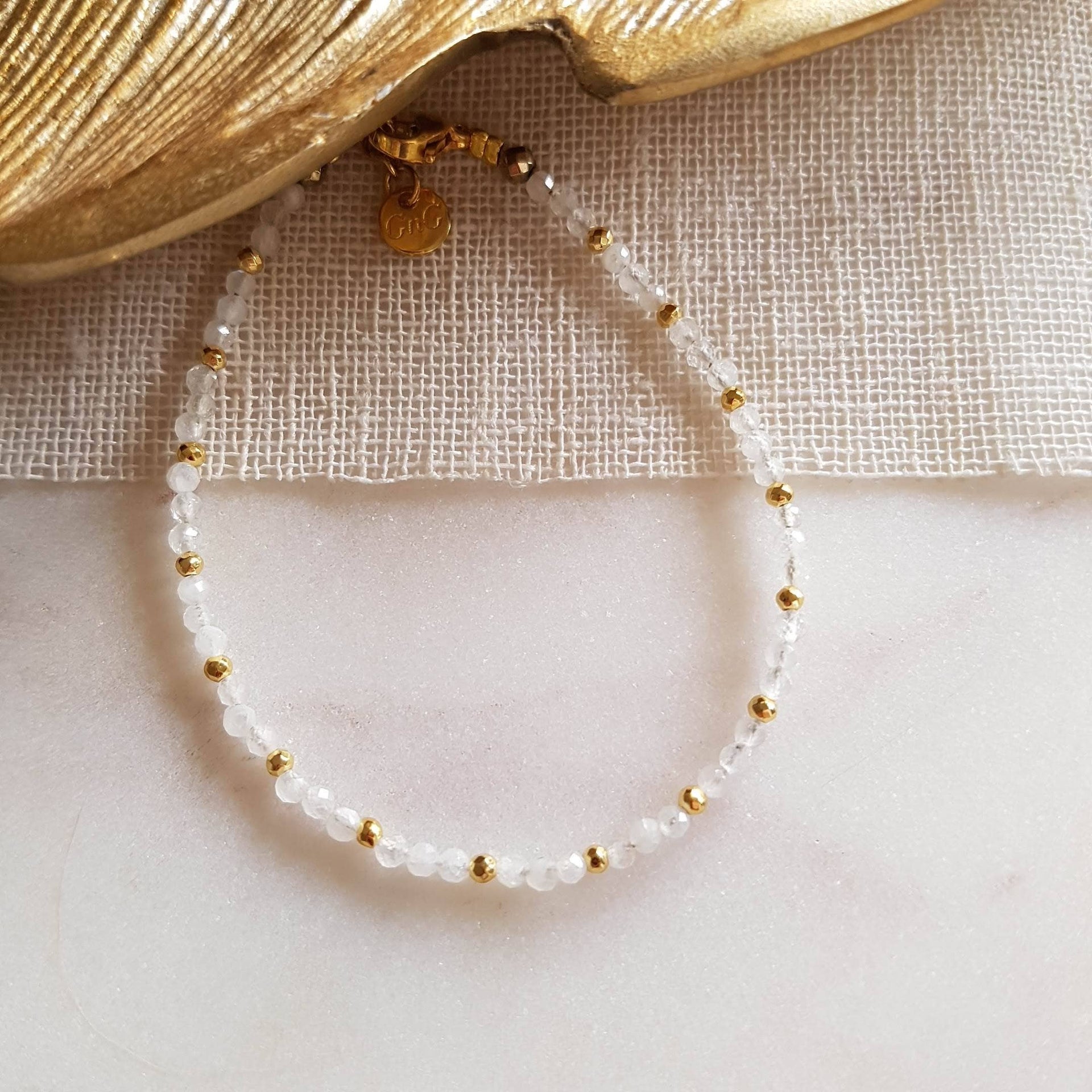 Beaded BRACELET  MOONSTONE