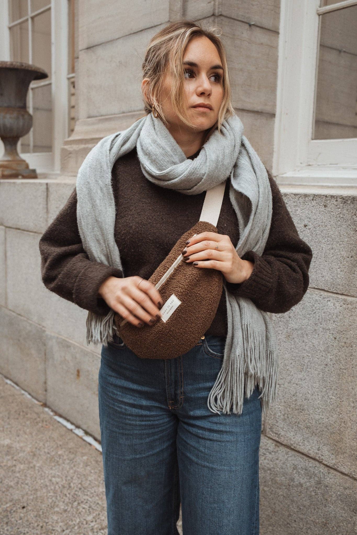 Teddy belt bag: Coffee