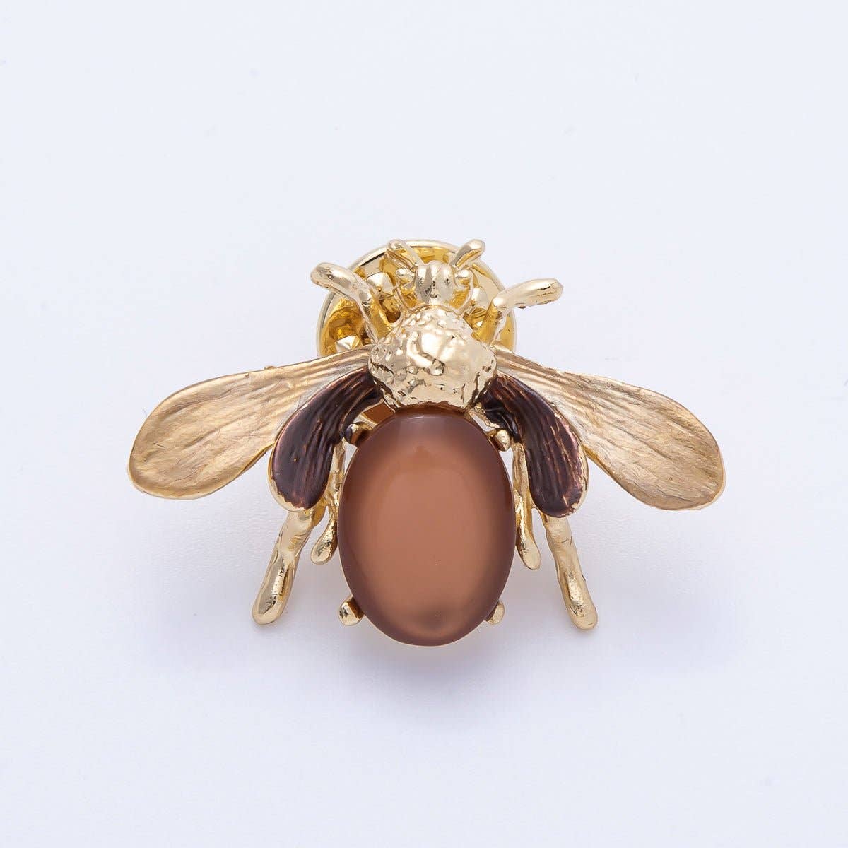 Bee Insect Brooch - Brown