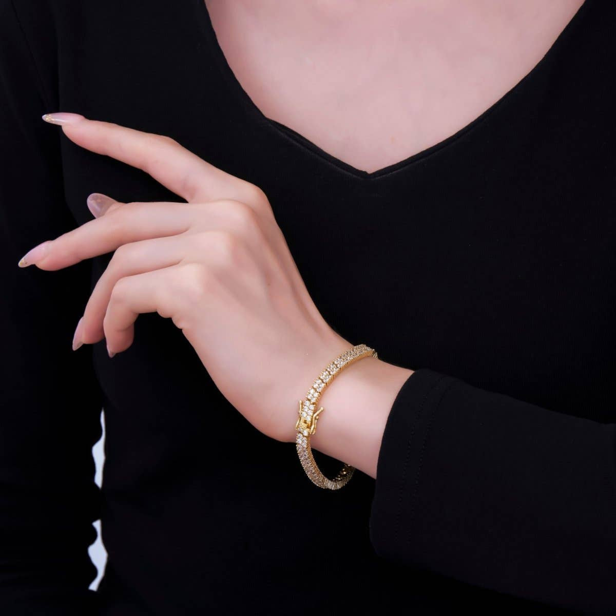 Two-Layered Classic Tennis Bracelet - Gold
