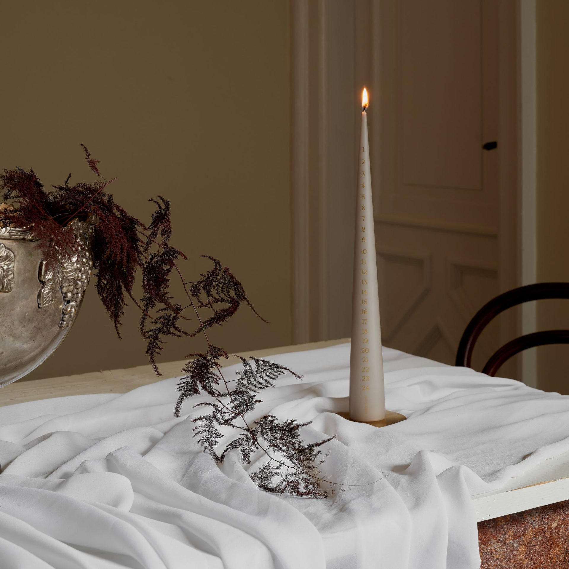 Ester & Erik Cone Candle - Linen Grey