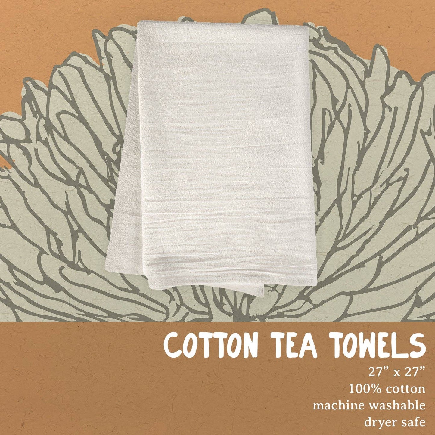 Boheme Bliss - Bon Appetit - Cotton Tea Towel: 19" x 28" (with loop)