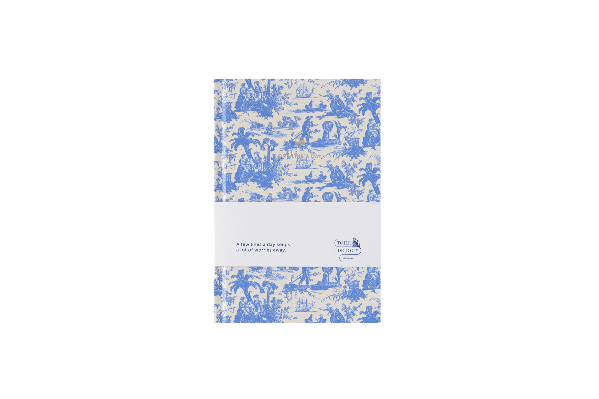 A-Journal Stationery - A-Journal One Line a Day Toile de Jouy - Blue