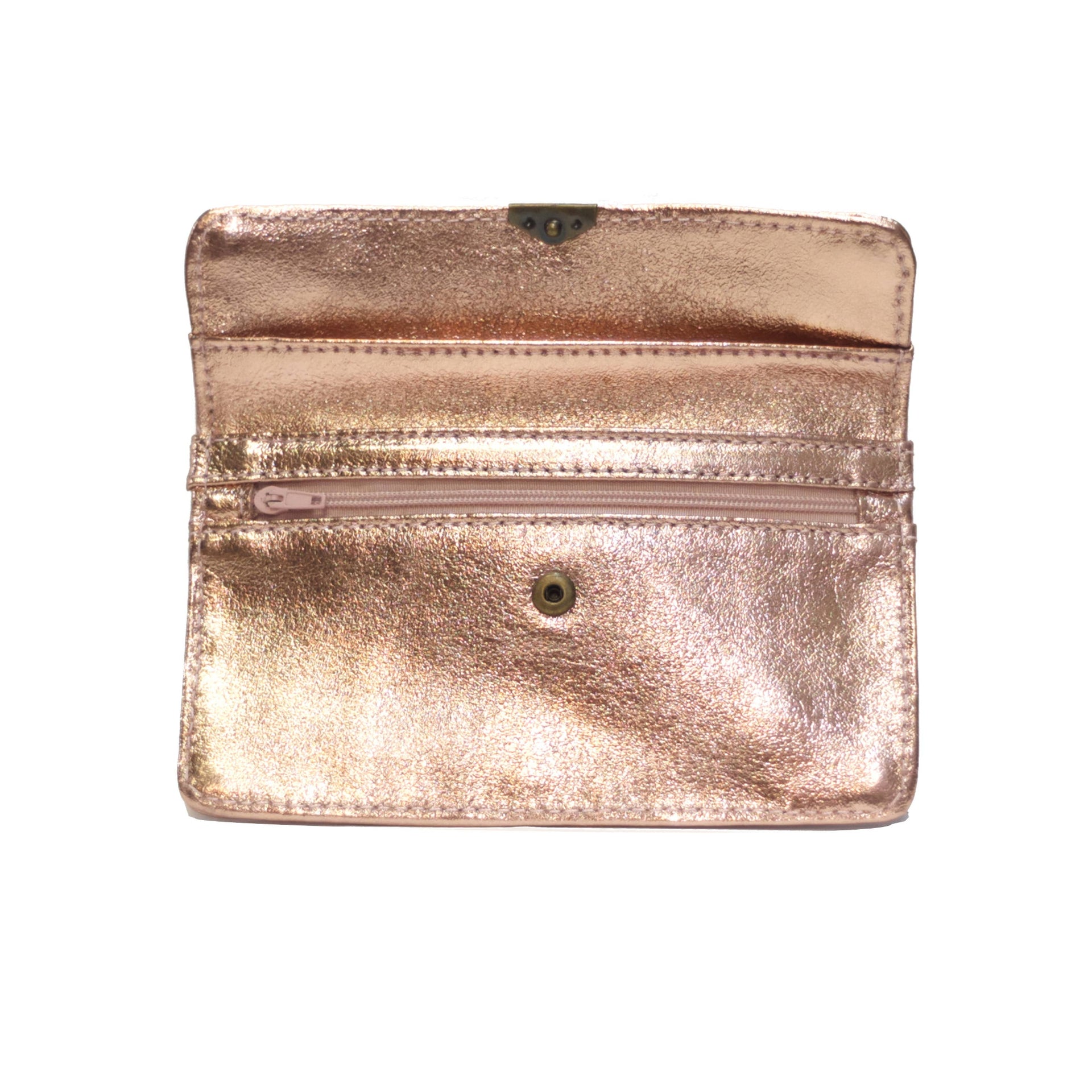 Royal Marais Compact All-in-One Leather Wallet - Nude