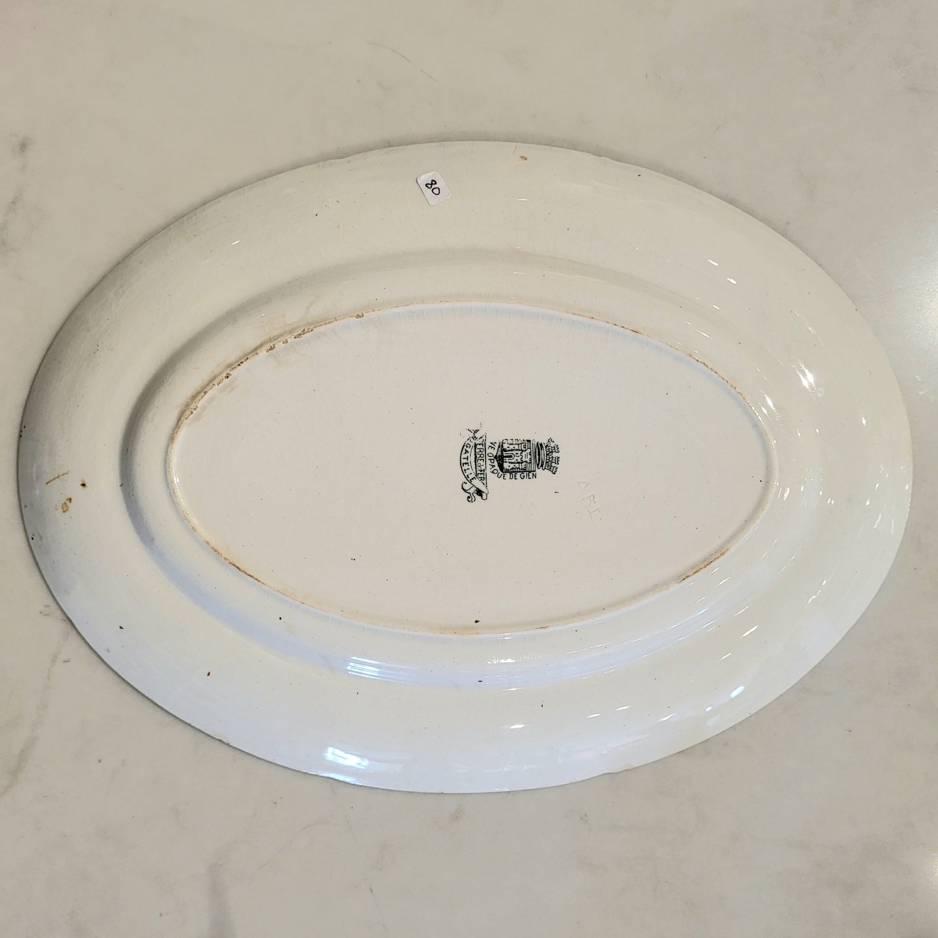Gien Medium Oval French Transferware Serving Dish - from Paris