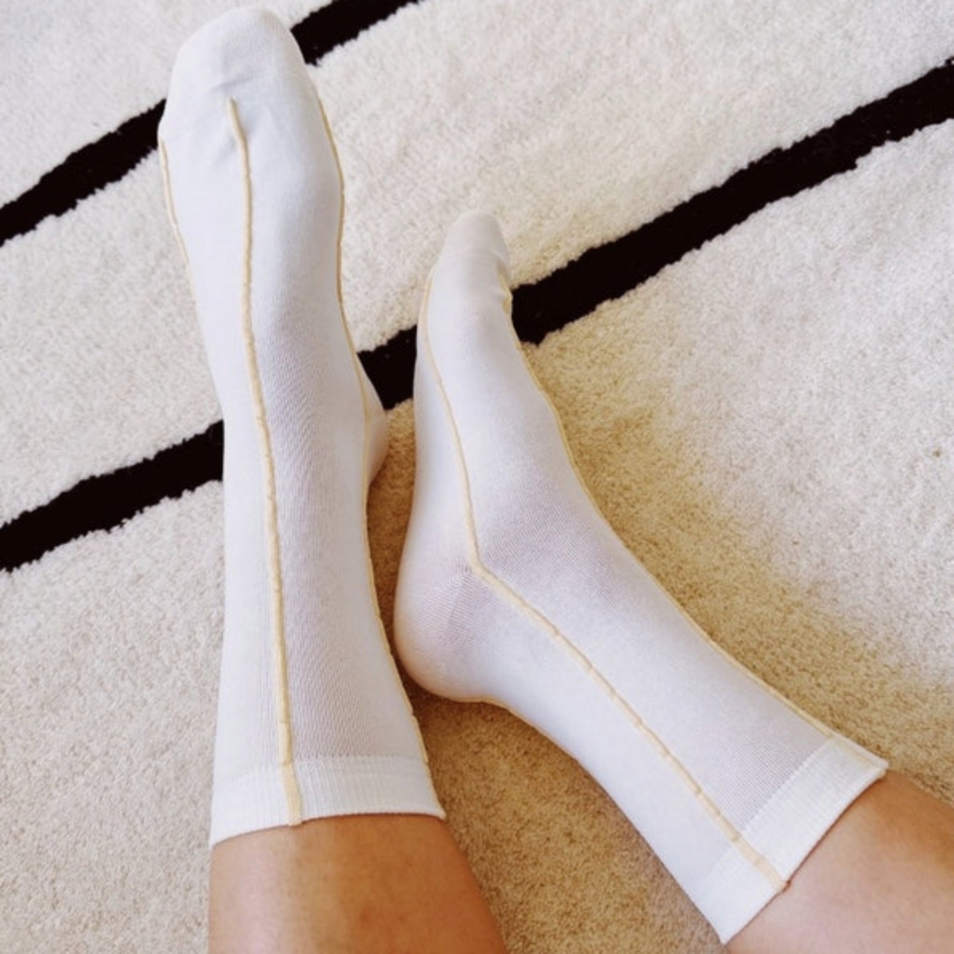 Contrast Stitch Socks
