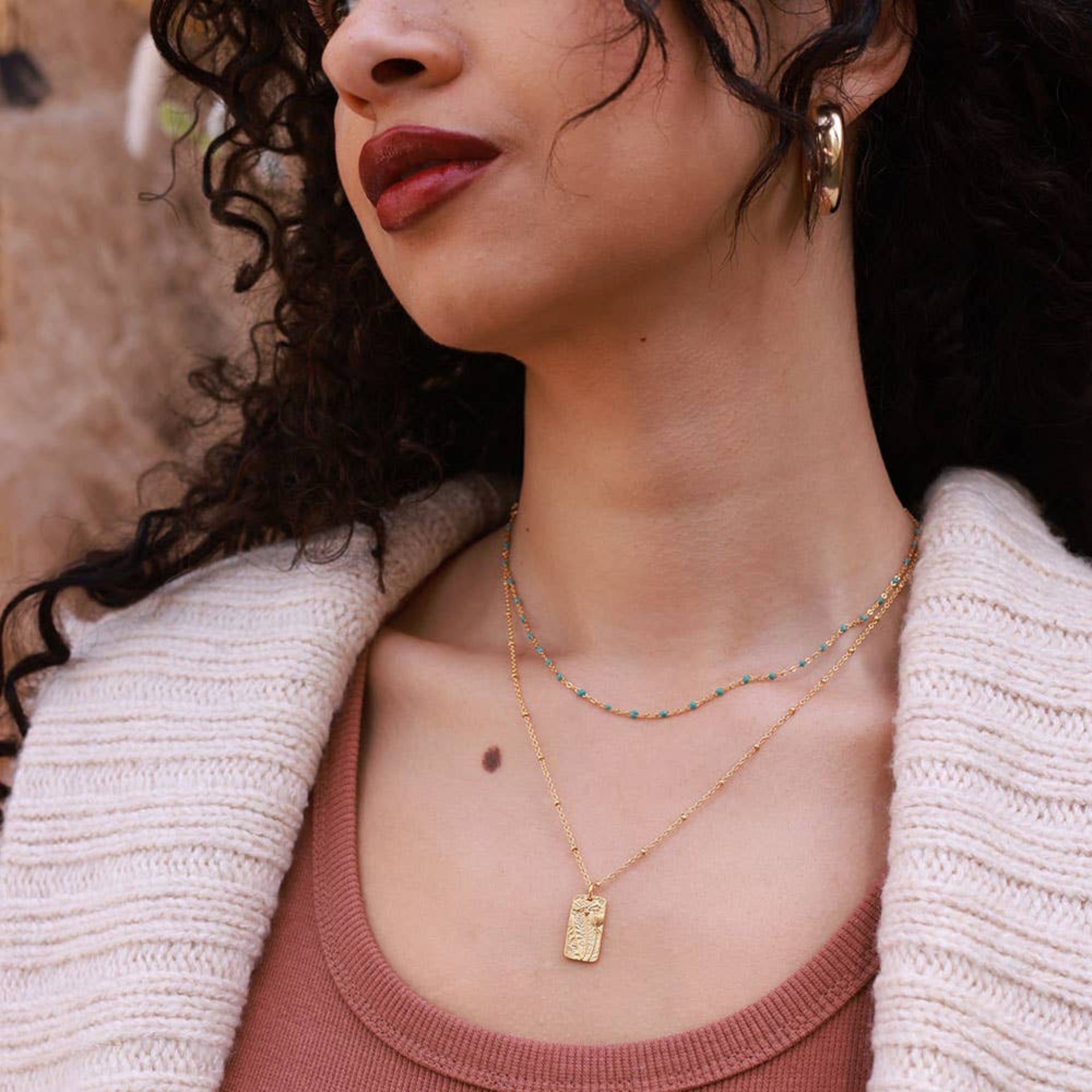 Amano Studio Flower Medallion Necklace