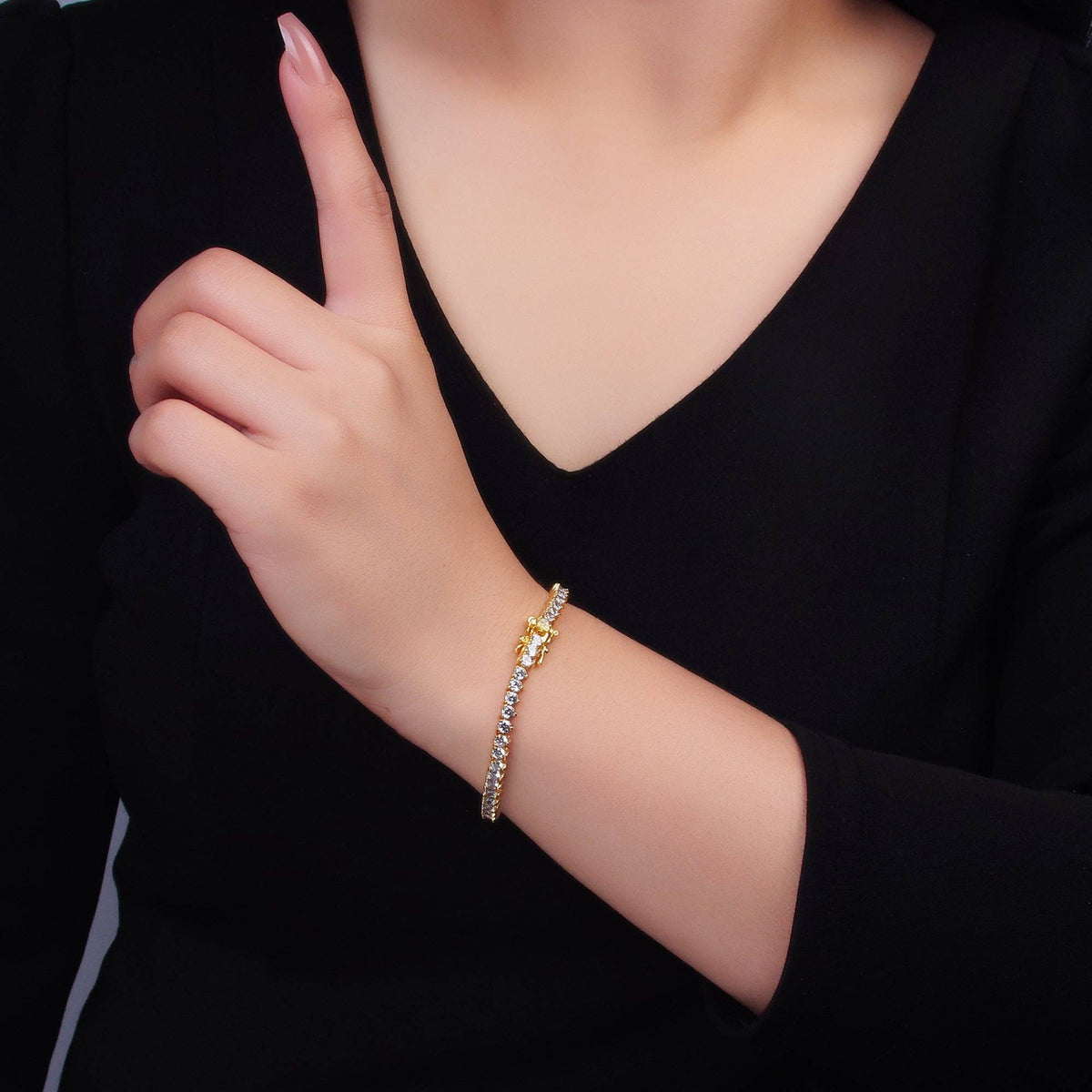 Tennis Chain Bracelet - Gold