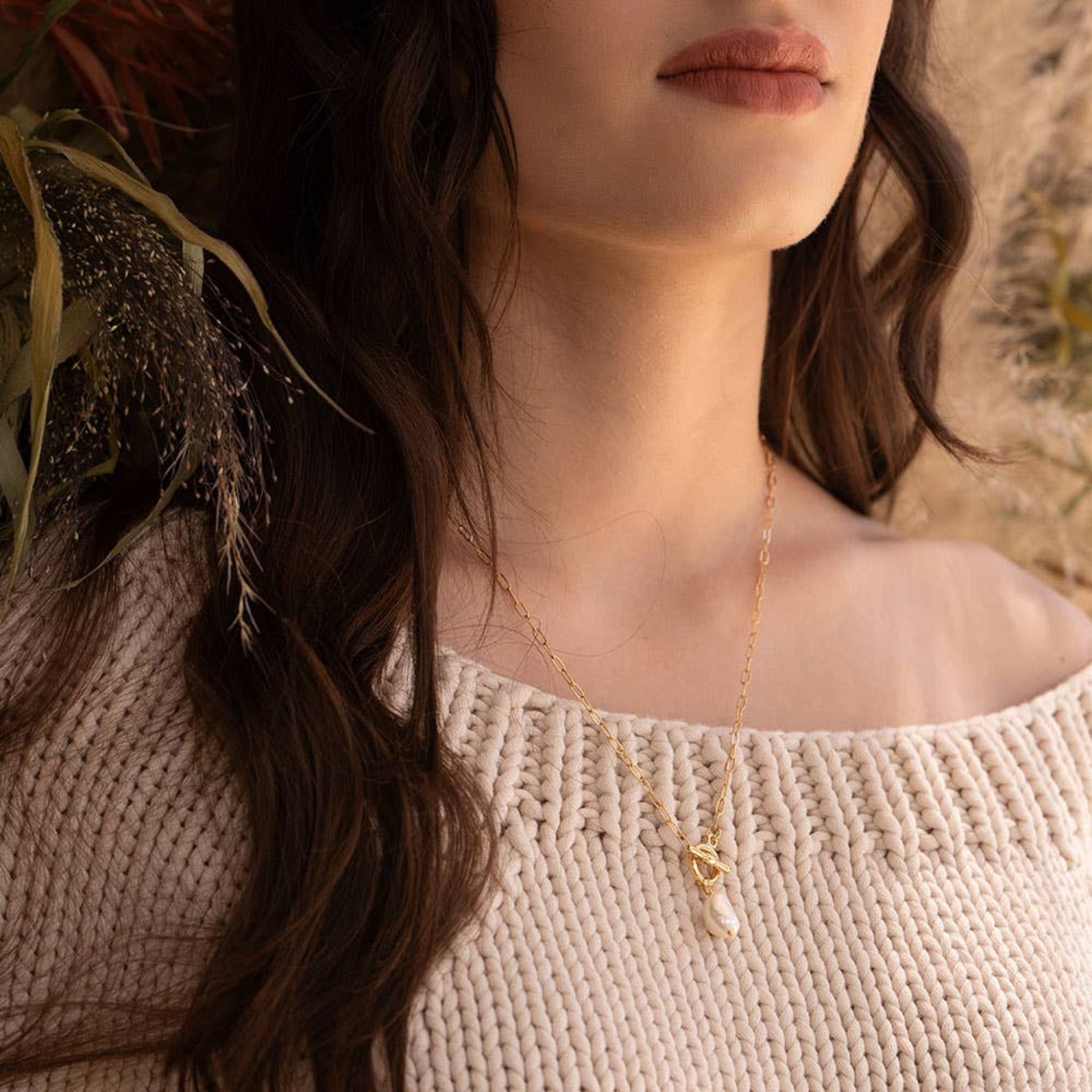 Amano Studio - Toggle Clasp with Pearl Necklace