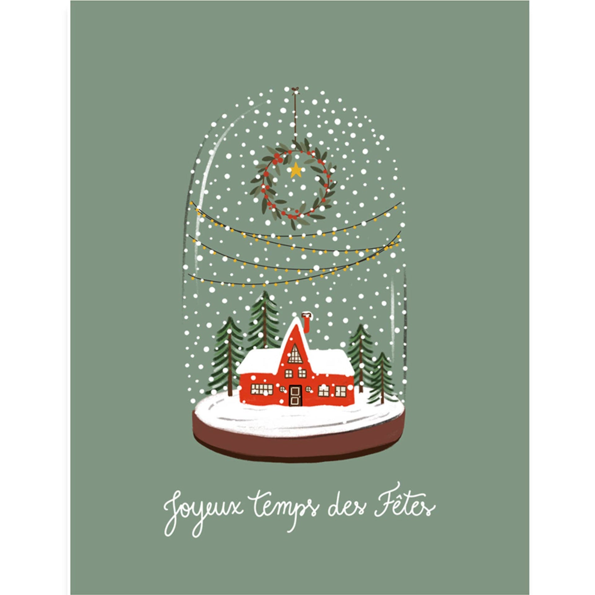 Paige & Willow Christmas Globe Temps des Fetes Card