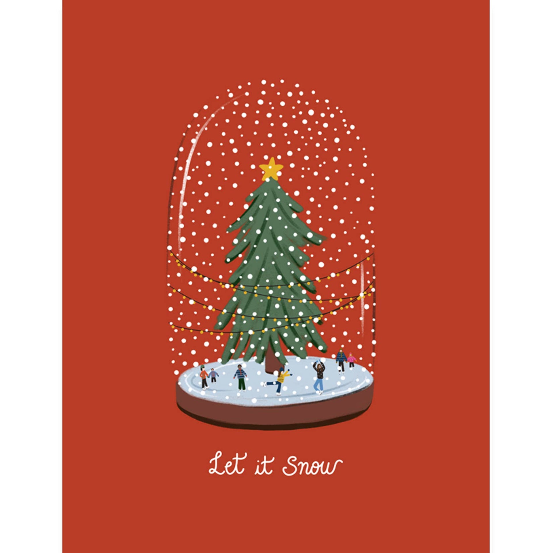Paige & Willow Let it Snow Christmas Globe Card