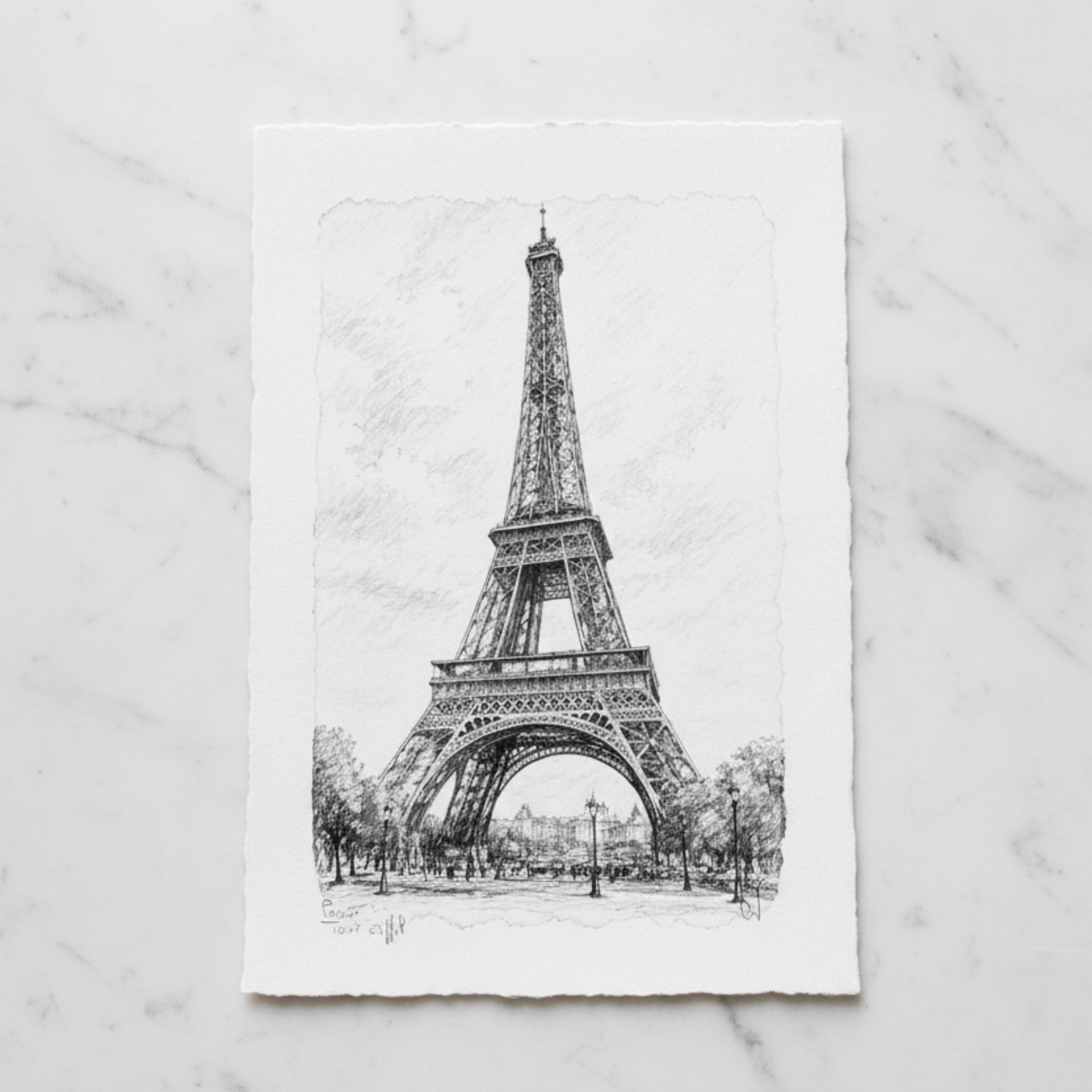 Original Ink Drawing - from Paris