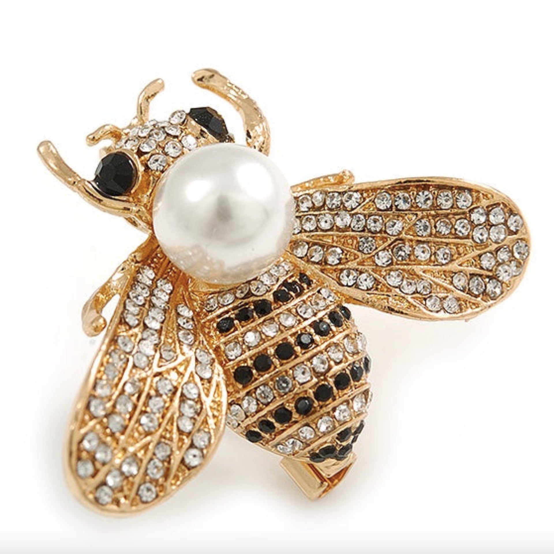 Vintage Inspired Pearl Bee Brooch