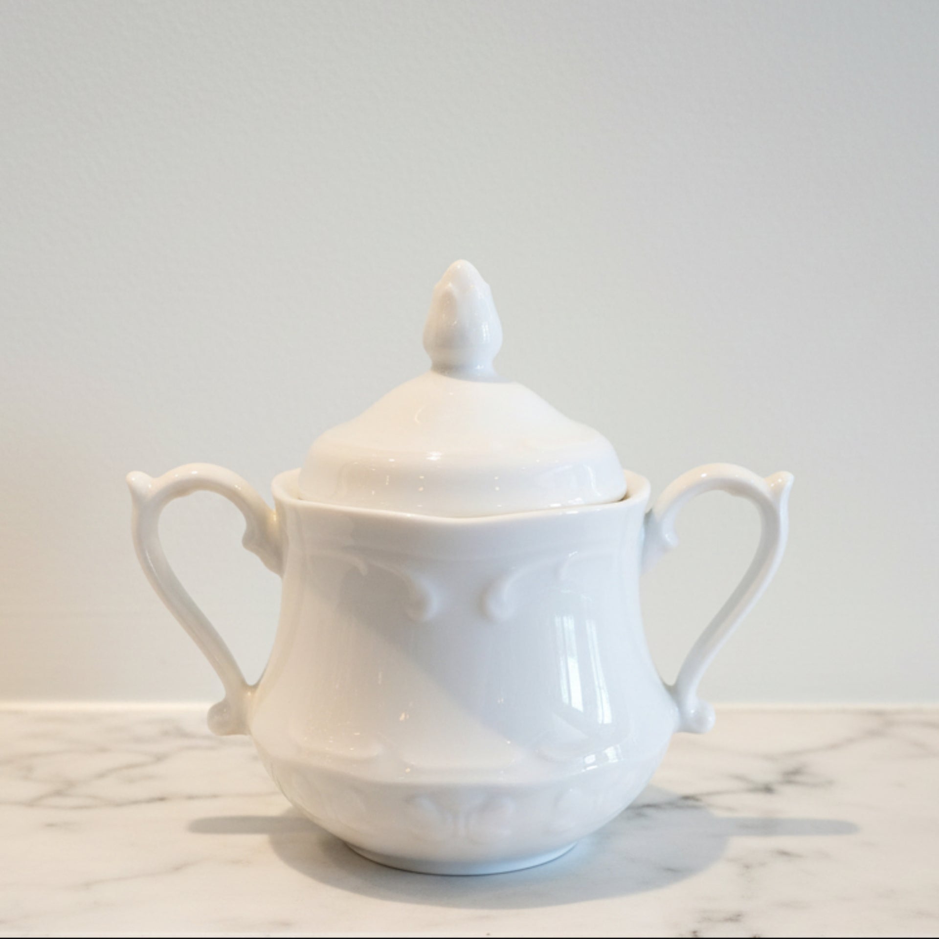 Vintage Porcelain Sugar Bowl with lid - from Paris