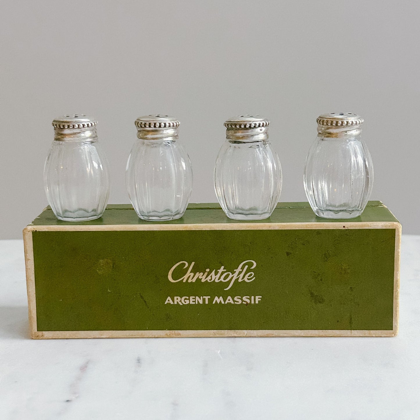 Christofle Silver Salt and Pepper Shakers in Box - from Paris