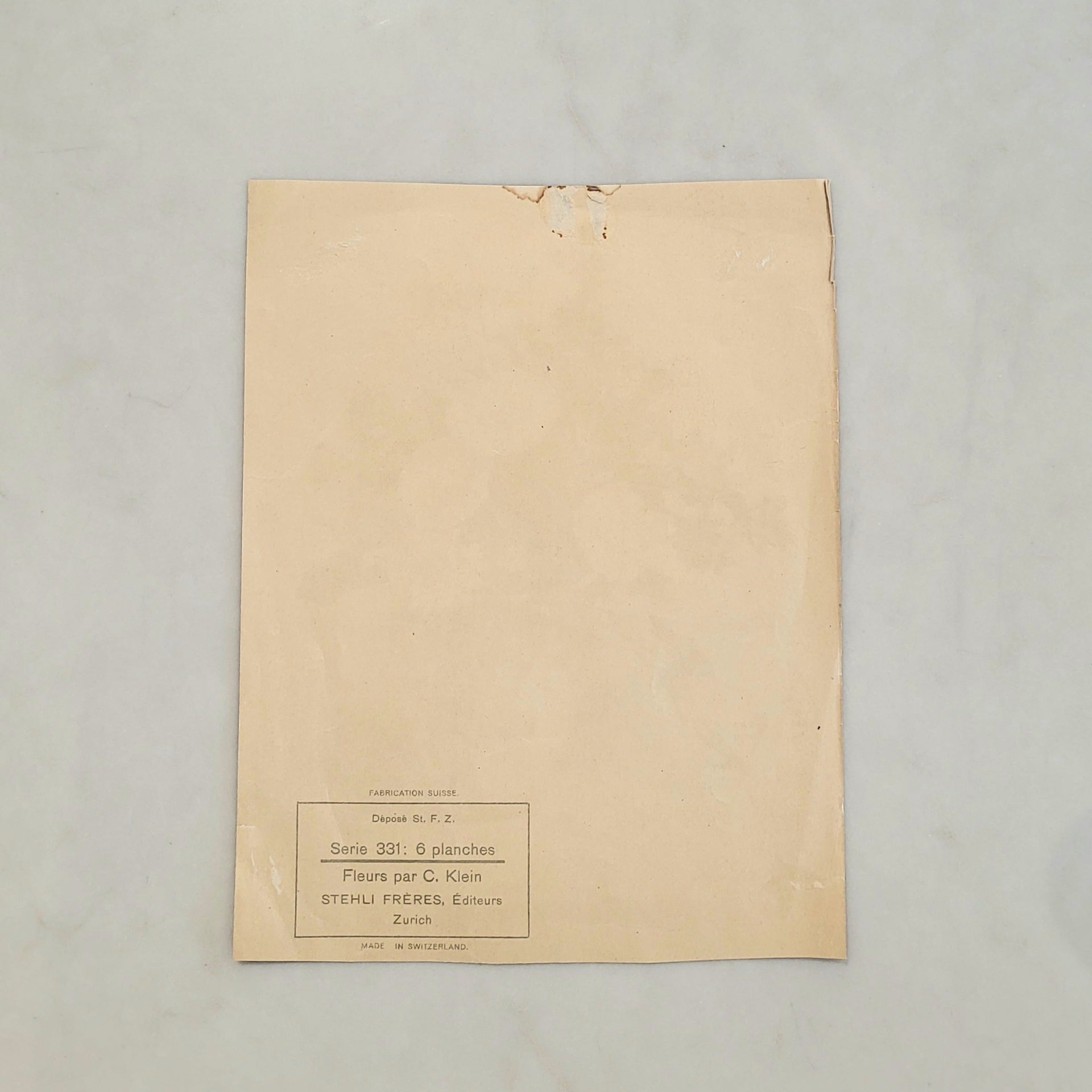 Vintage Floral Print by C. Klein - from Paris