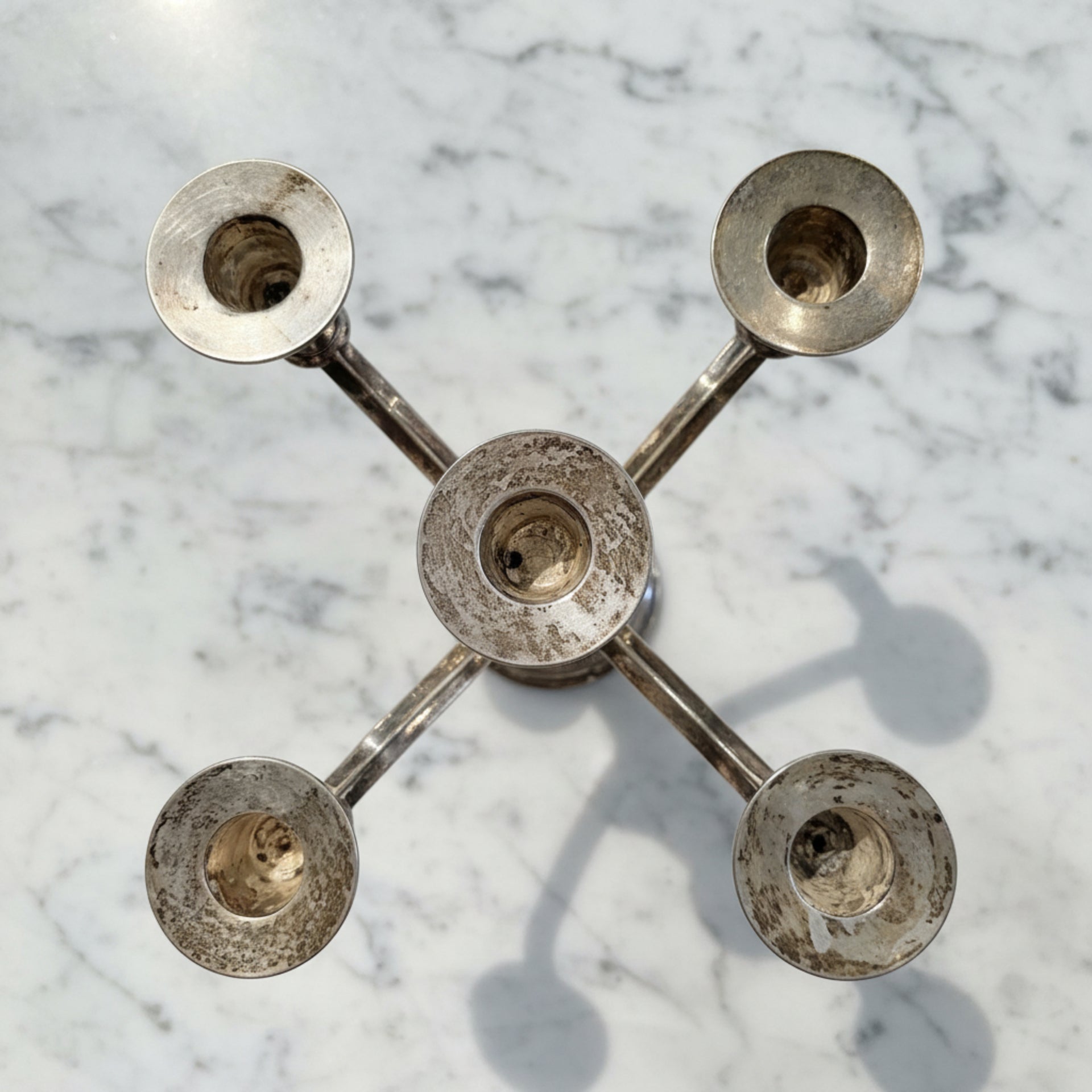 Vintage Silver-Plated Five-Branch Candelabra - from Paris